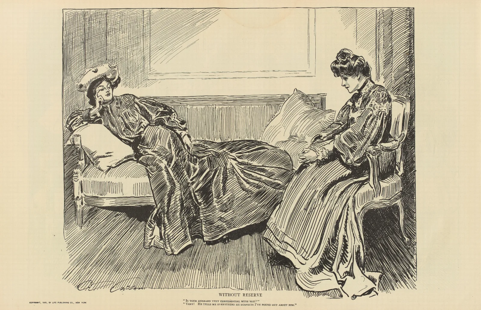 Without Reserve Wall Art by Charles Dana Gibson - Canvas Print