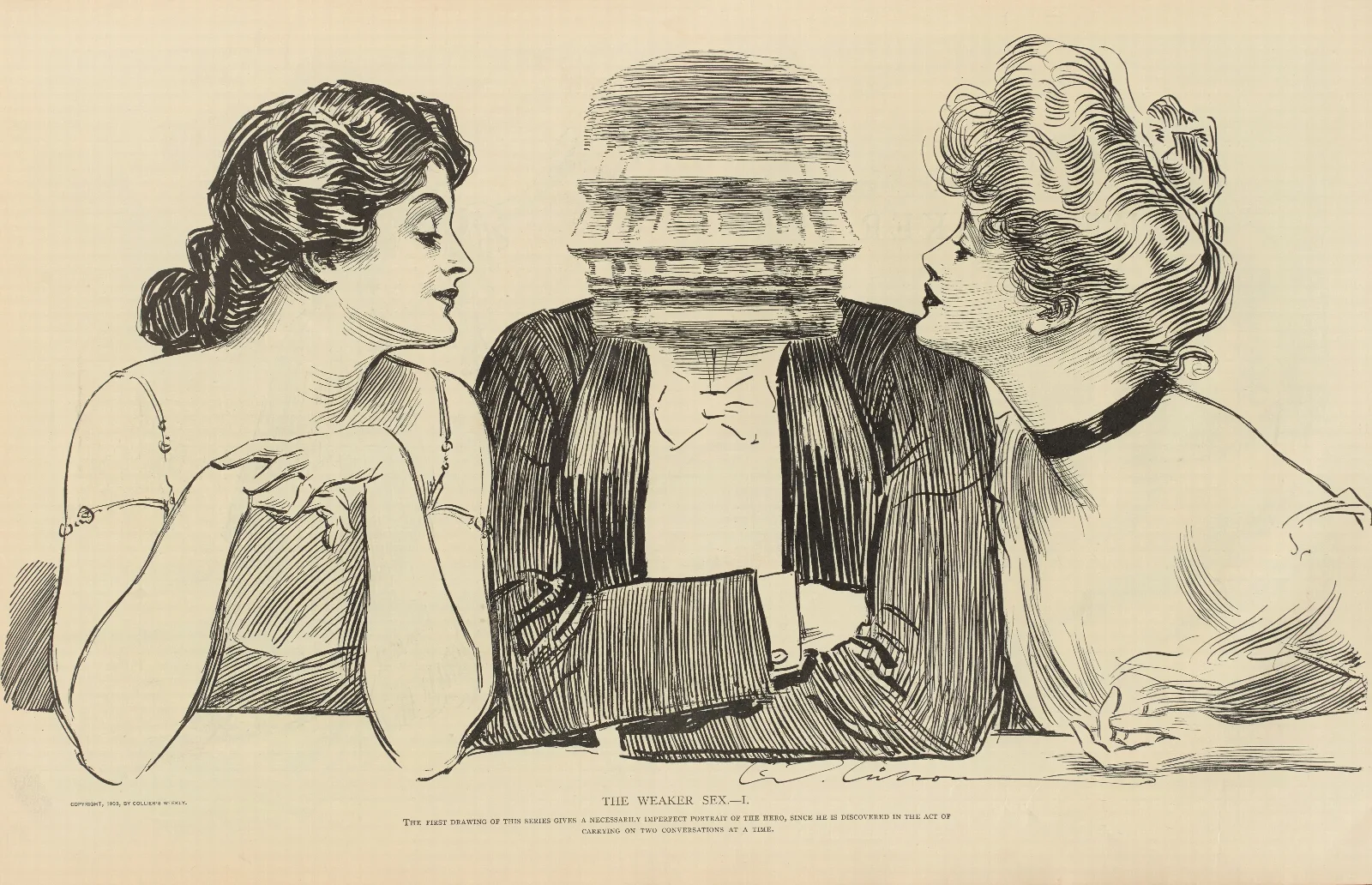 The Weaker Sex I Wall Art by Charles Dana Gibson - Canvas Print