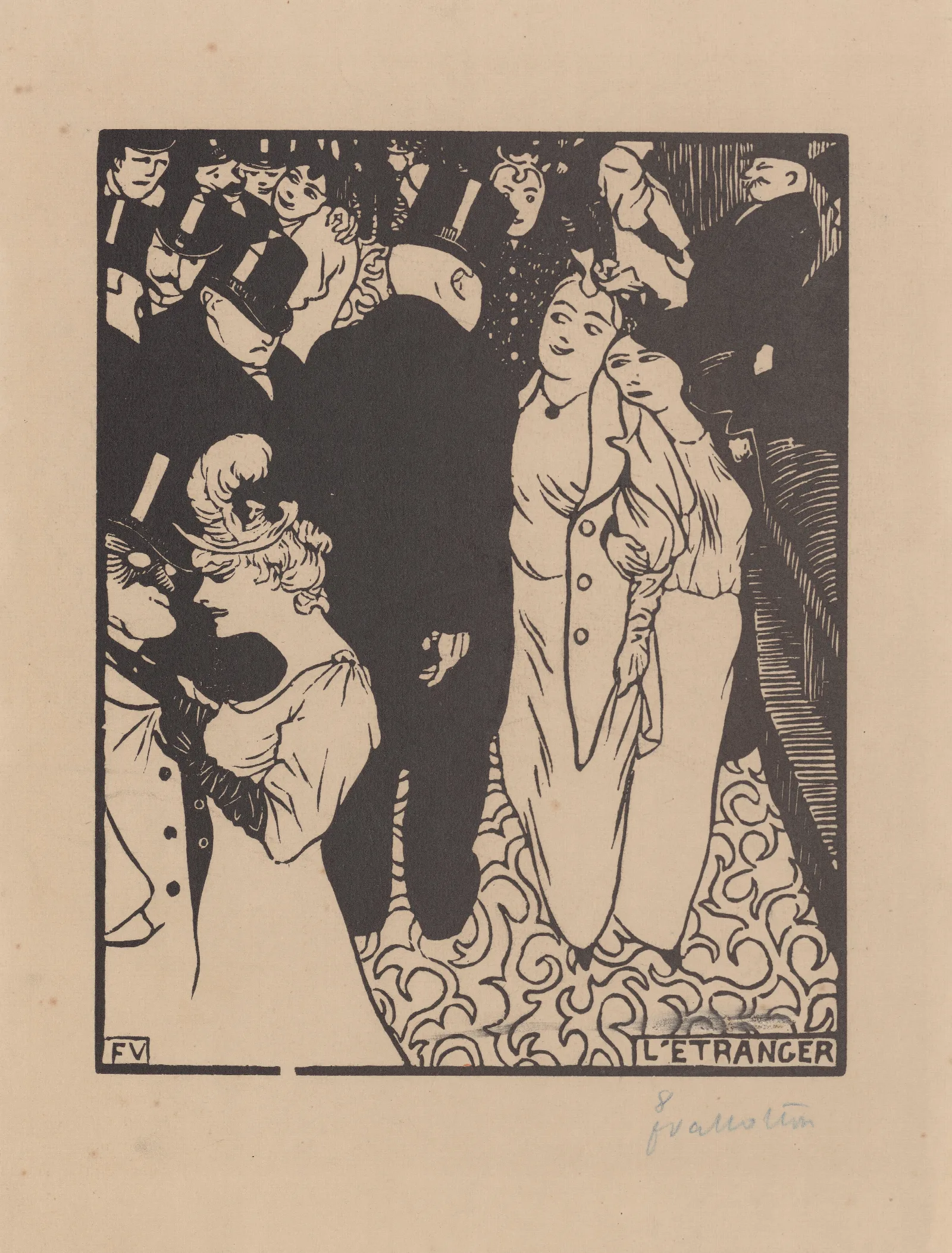 Letranger Wall Art by Félix Vallotton - Canvas Print