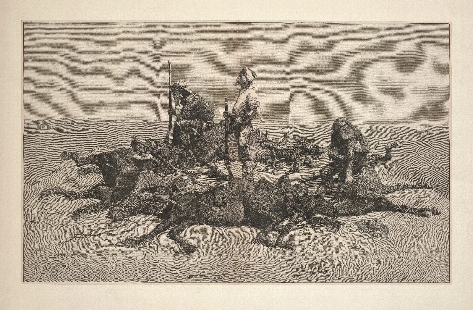 The Last Lull In The Fight Wall Art by Frederic Remington - Canvas Print