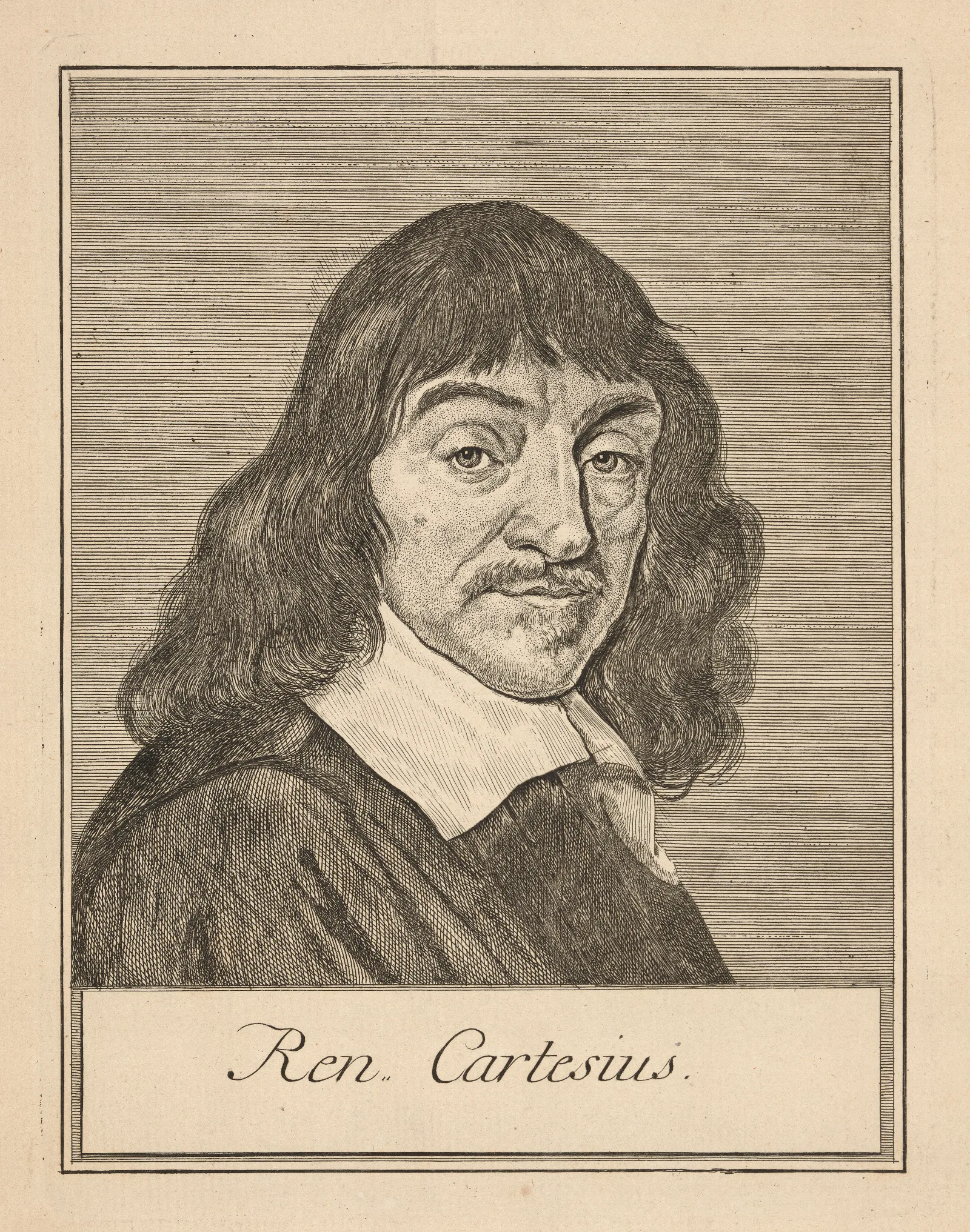 Ren Cartesius Rene Descartes Wall Art by Frans Hals - Canvas Print