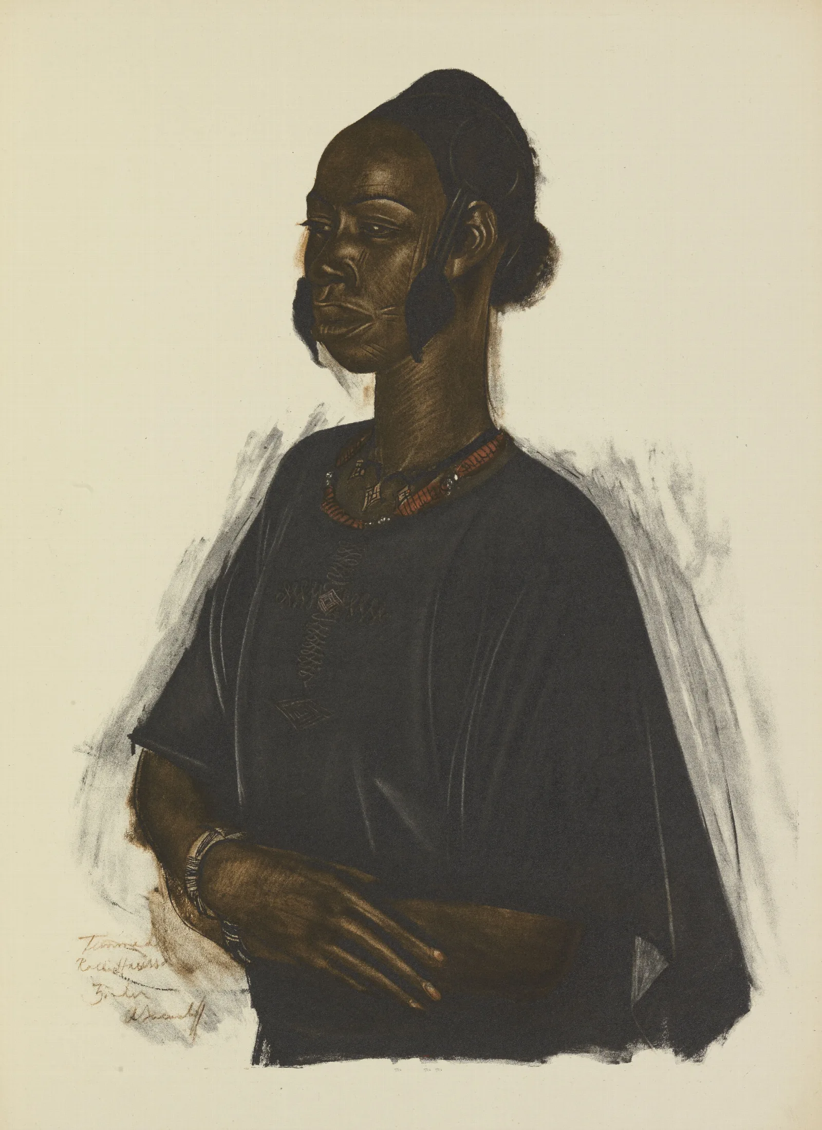 Femme Haoussa Zinder Wall Art by Alexandre Jacovleff - Canvas Print