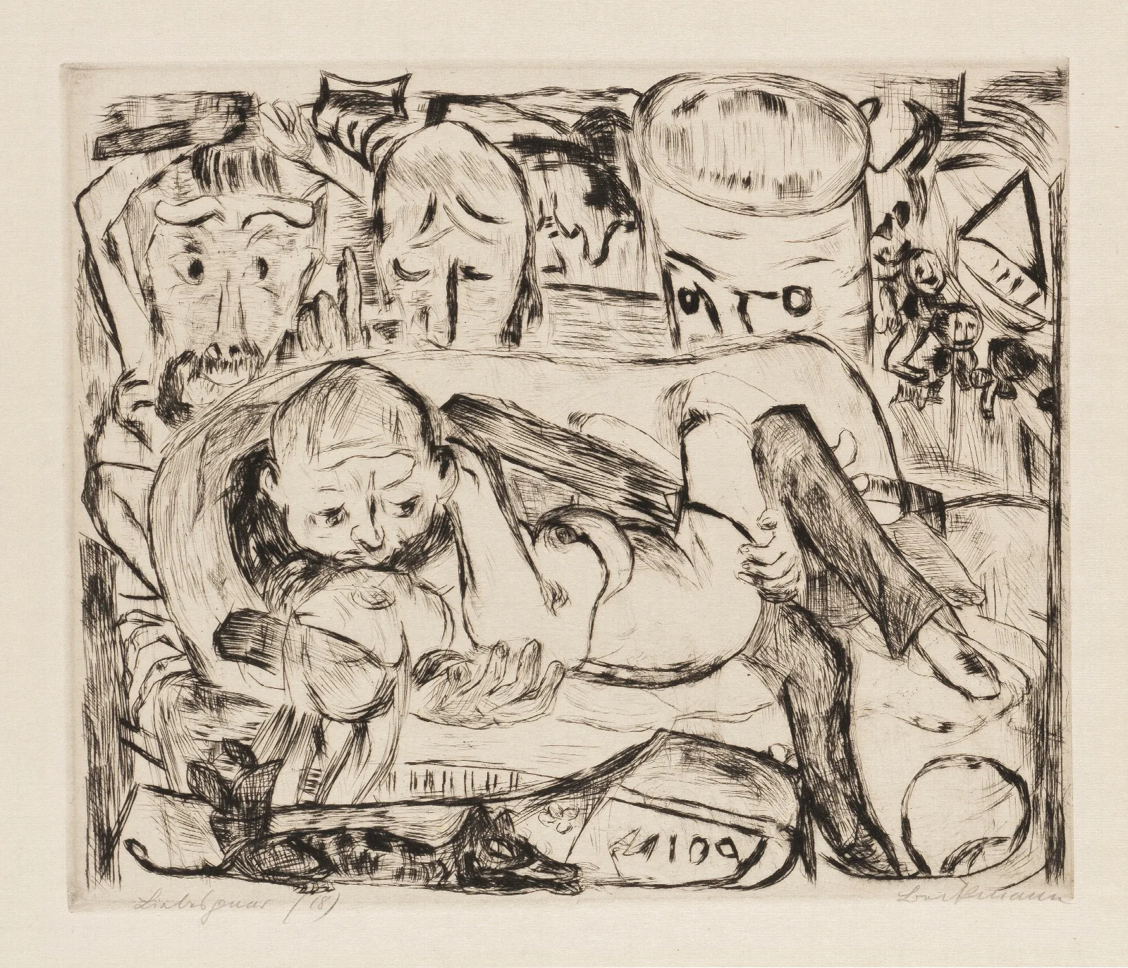 Gesichter Pl 06 Wall Art by Max Beckmann - Canvas Print