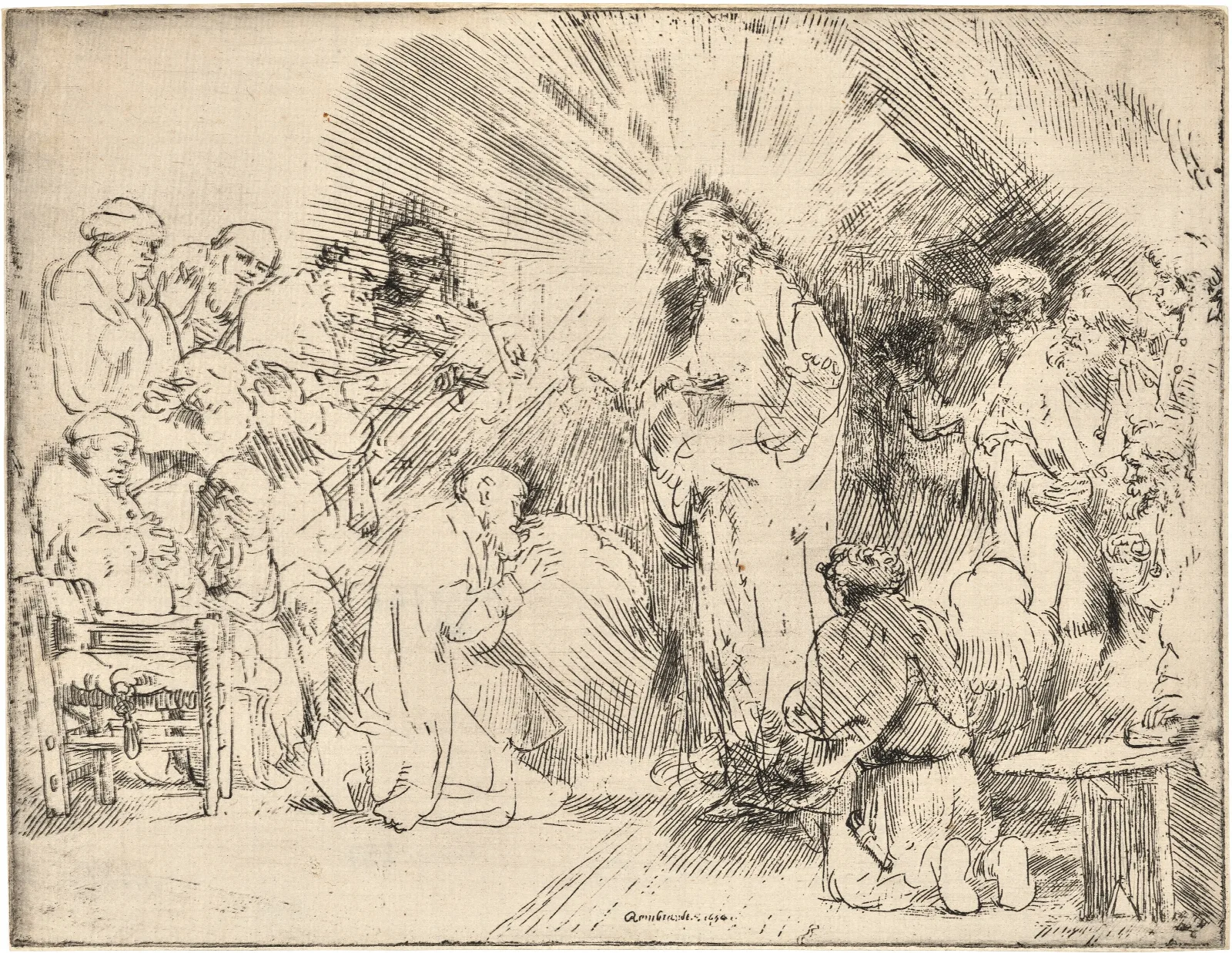 Christ Appearing To The Apostles 2 Wall Art by Rembrandt van Rijn - Canvas Print