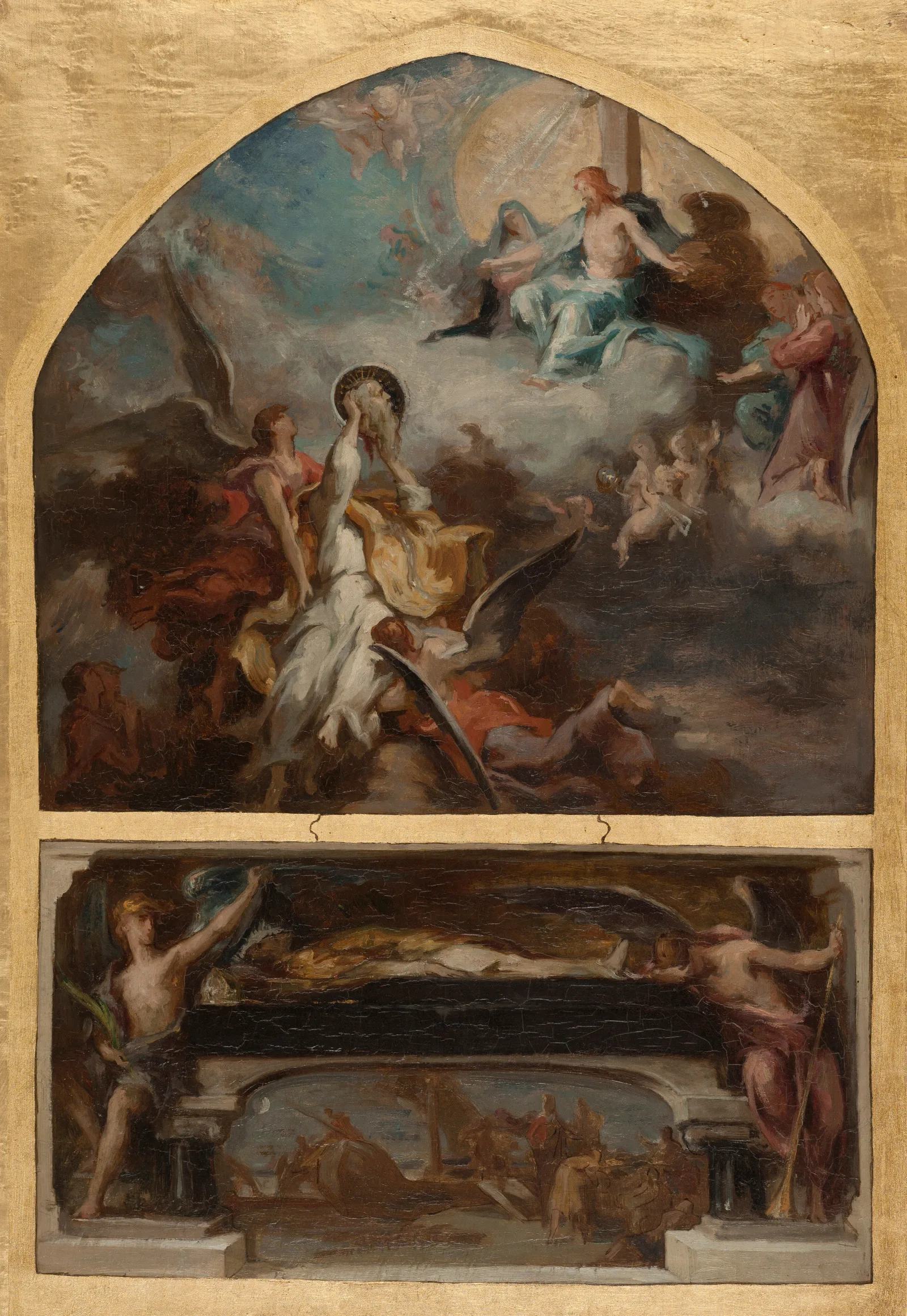 Resurrection Et Apotheose De Saint Denis Wall Art by Henri Leopold Lévy - Canvas Print