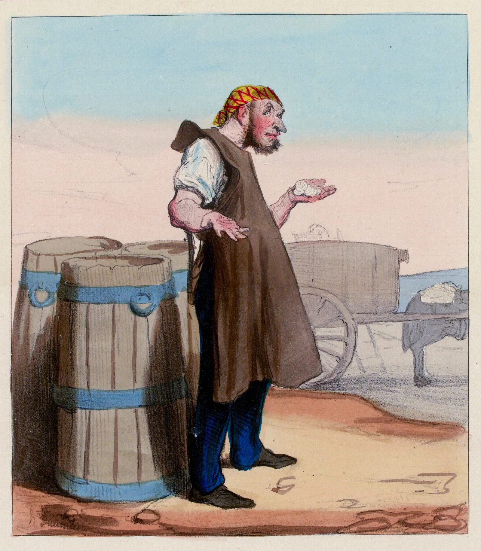 Cours Dhistoire Naturelle 03 Le Geranium Fetide Wall Art by Honoré Daumier - Canvas Print
