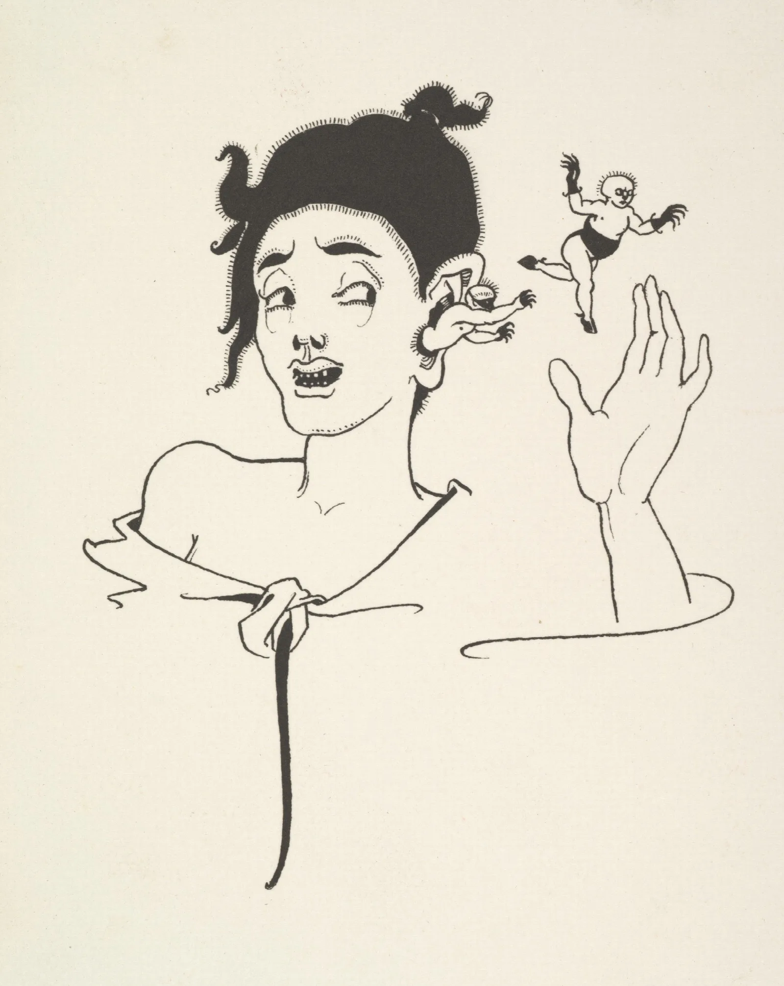 Grotesques By Aubrey Beardsley 2 Wall Art by Aubrey Vincent Beardsley - Canvas Print