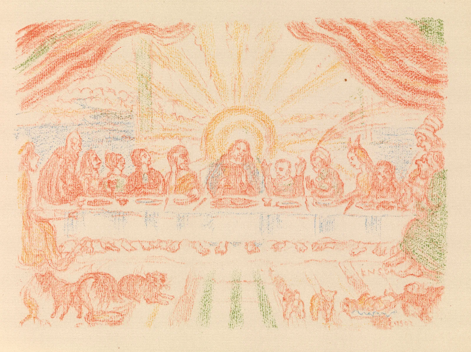 The Last Supper 29 Wall Art by James Ensor - Canvas Print