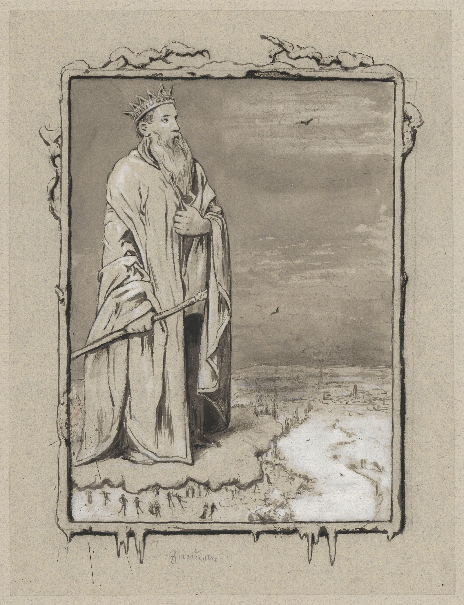 The Allegory Of January 2 Wall Art by Hans Thoma - Canvas Print