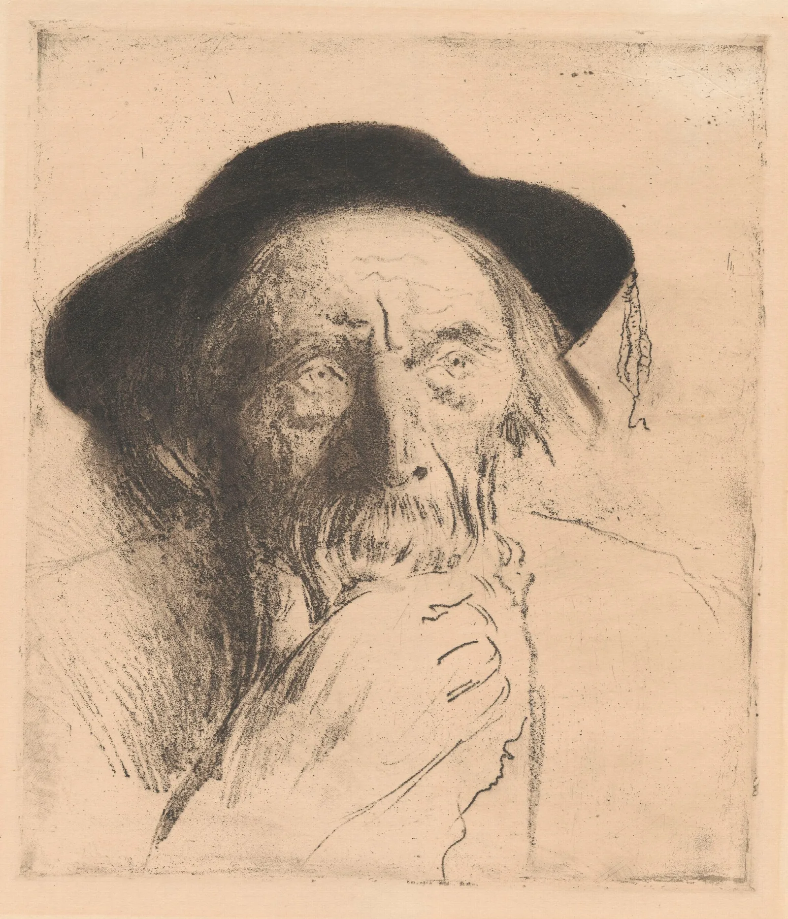 Szymon Tatar The Older From Zakopane Second State Wall Art by Leon Wyczółkowski - Canvas Print