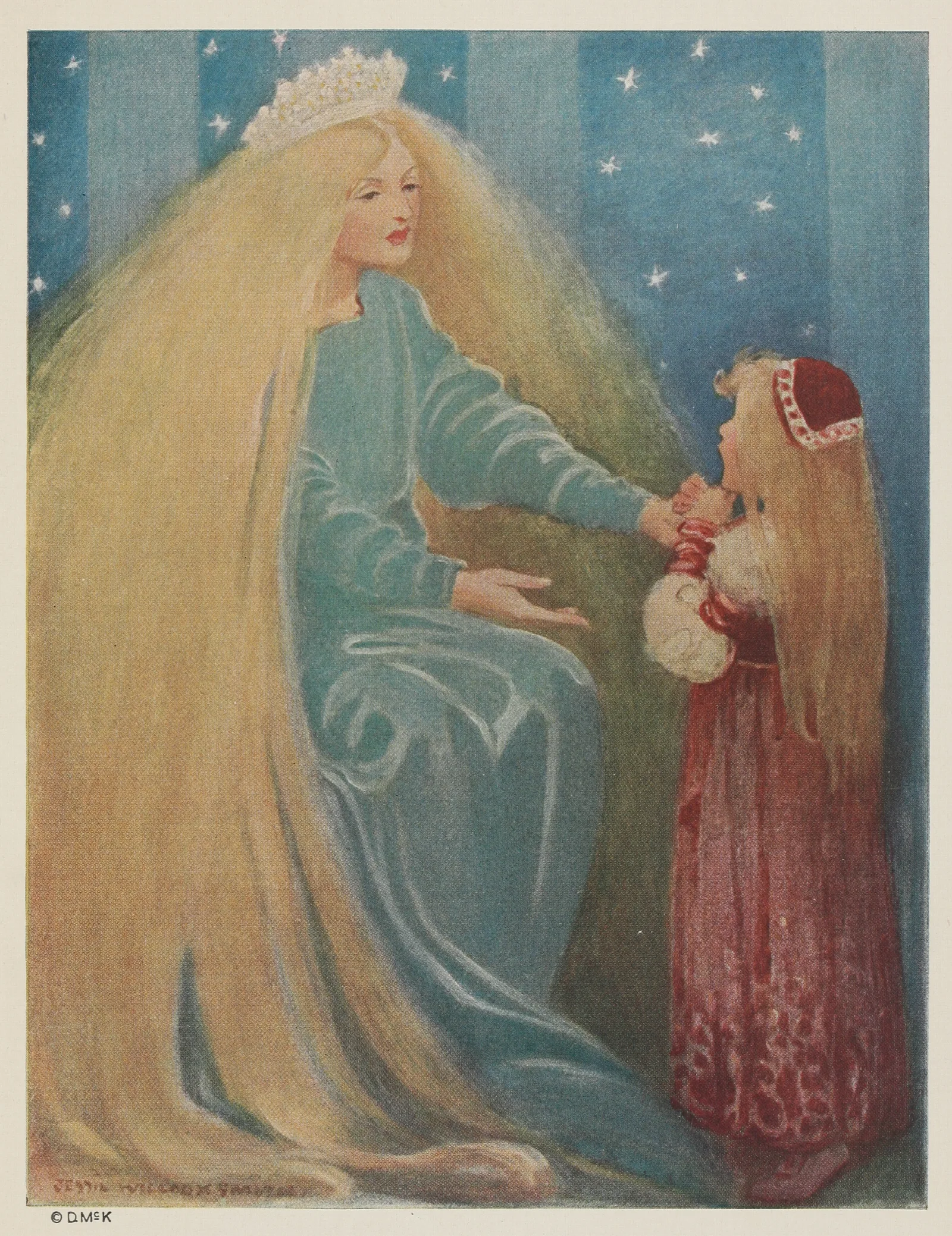 Come And She Stili Held Out Her Arms Wall Art by Jessie Willcox Smith - Canvas Print