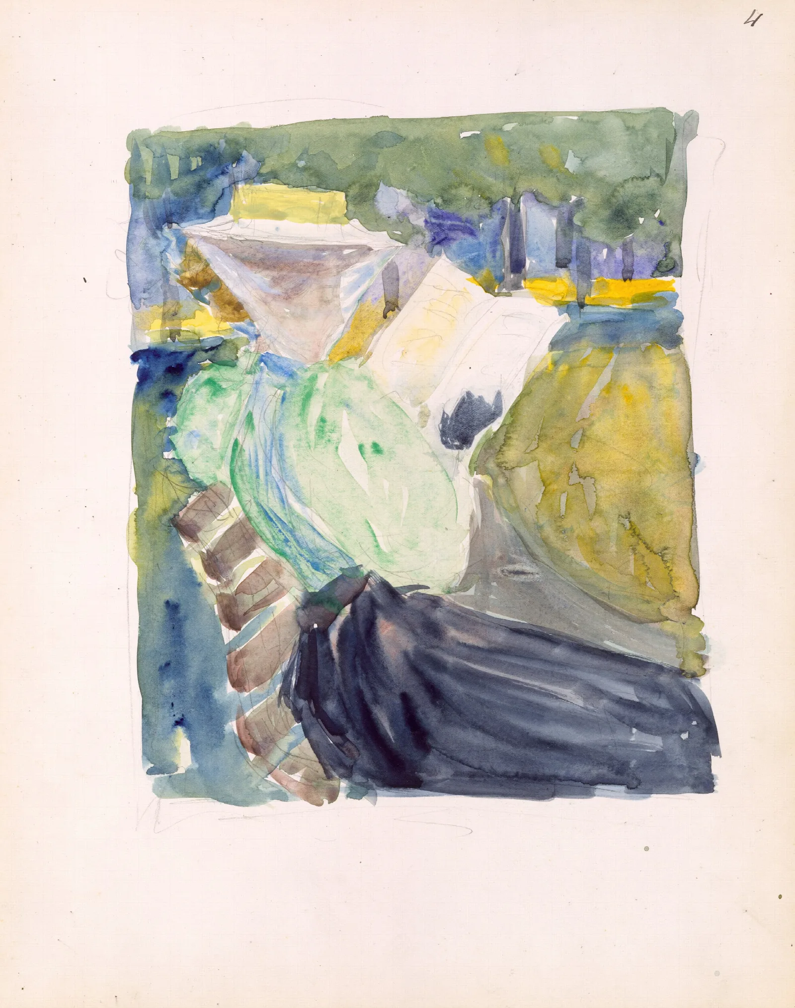 A Woman Reading In The Park Wall Art by Maurice Prendergast - Canvas Print
