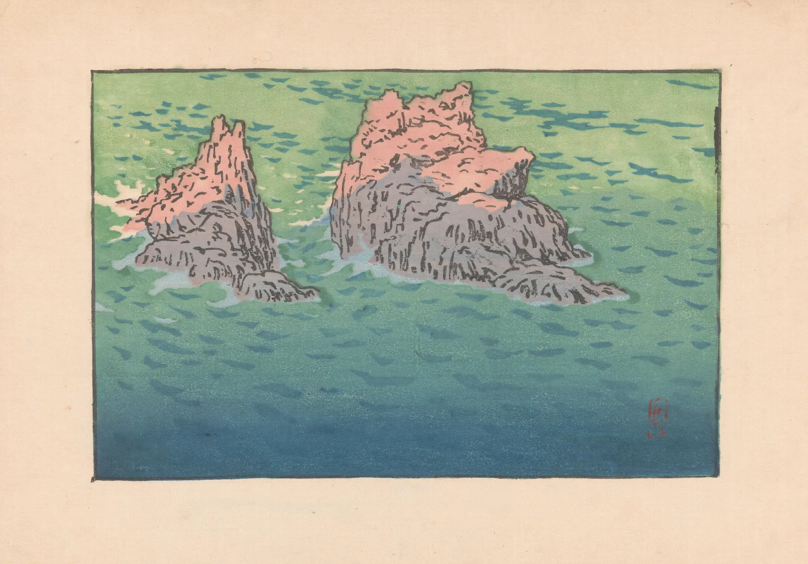 Rocks In Water Wall Art by Henri Rivière - Canvas Print