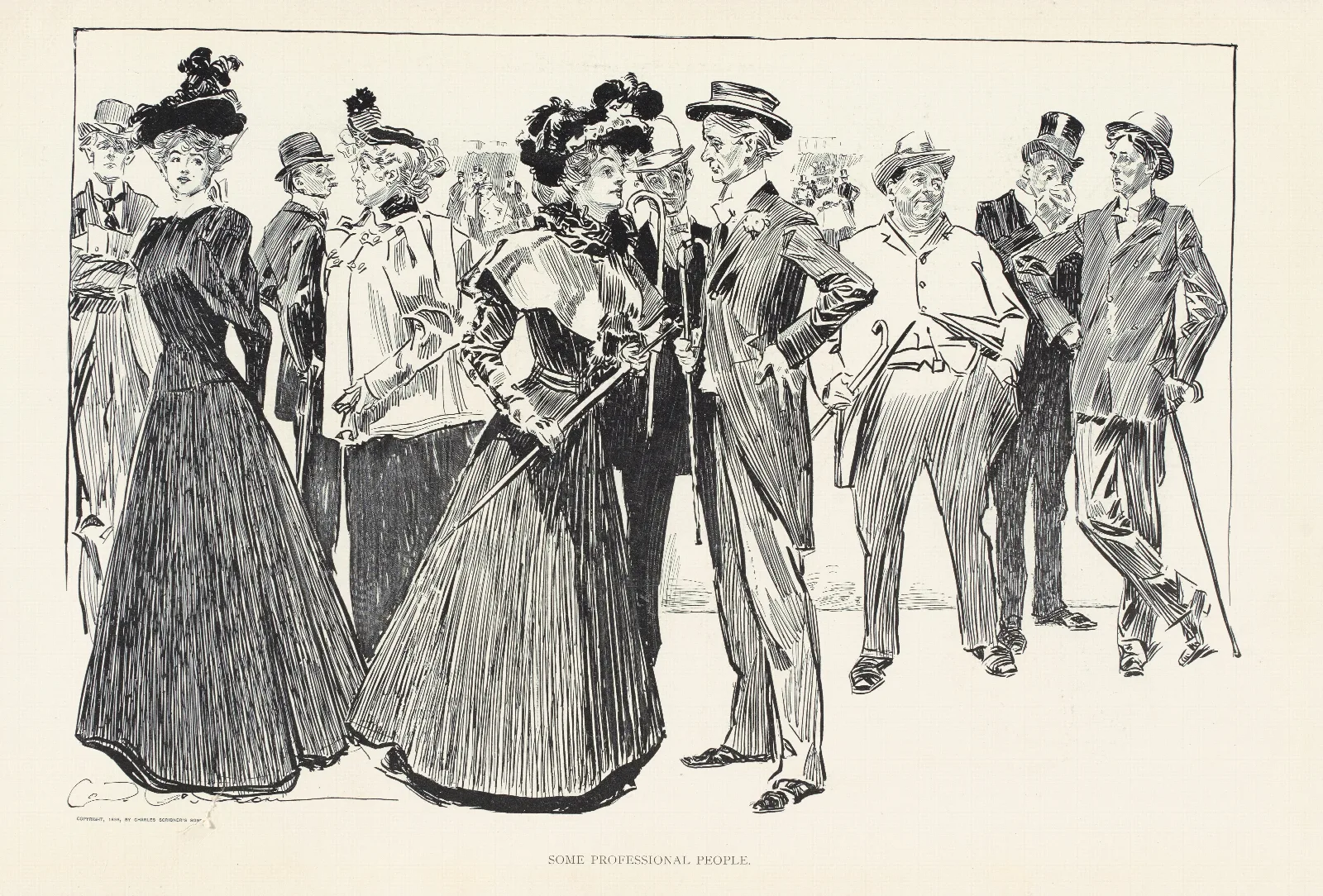 Some Professional People Wall Art by Charles Dana Gibson - Canvas Print