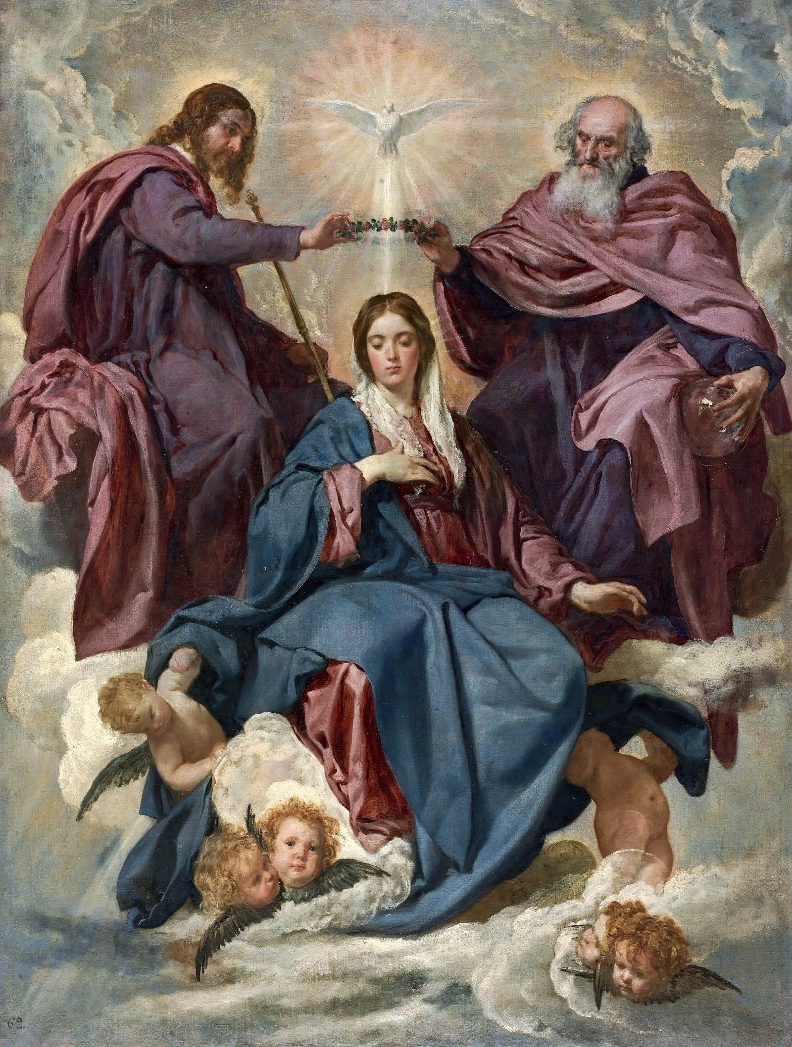 La Coronacion De La Virgen Wall Art by Diego Velázquez - Canvas Print