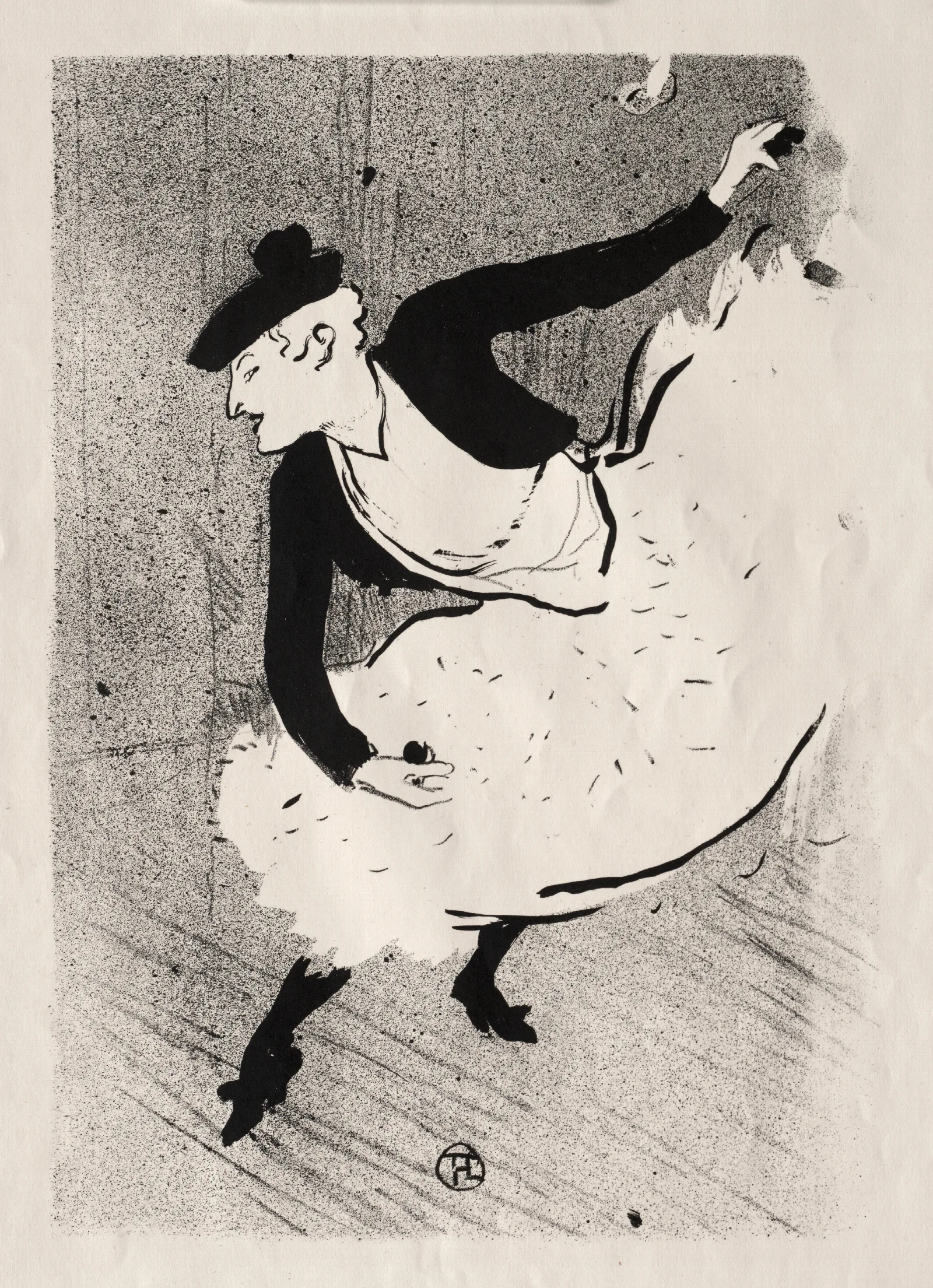 Le Cafe Concert Edmee Lescot Wall Art by Henri de Toulouse-Lautrec - Canvas Print