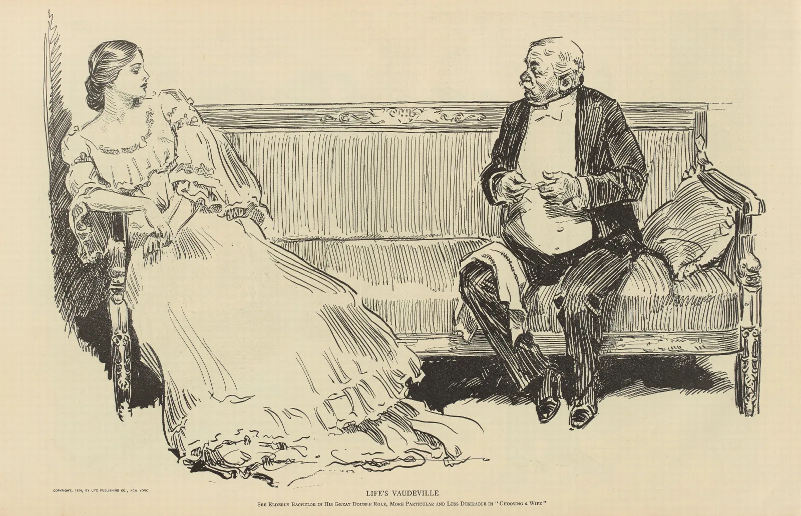 Lifes Vaudeville Wall Art by Charles Dana Gibson - Canvas Print