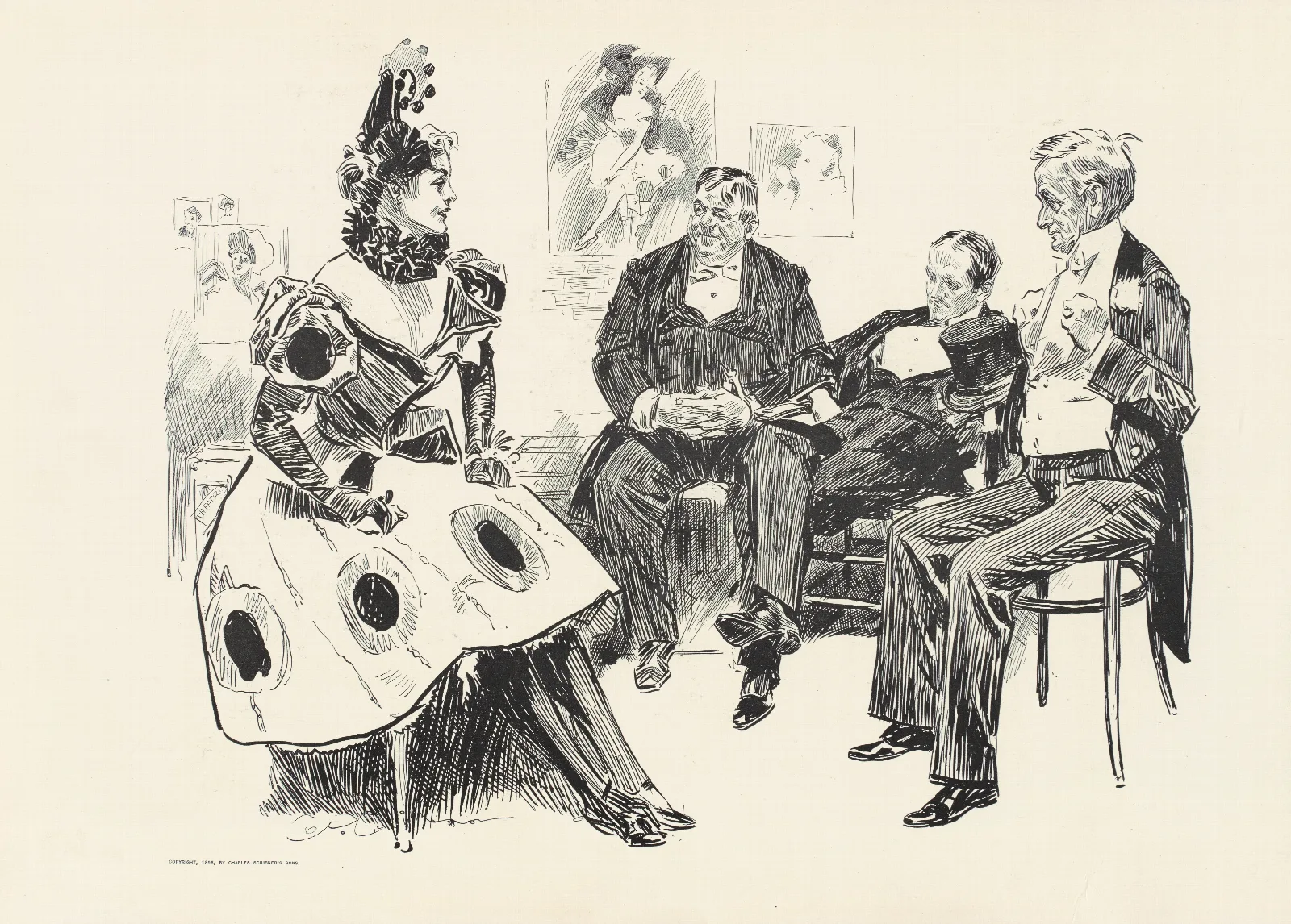 After The Performance Wall Art by Charles Dana Gibson - Canvas Print