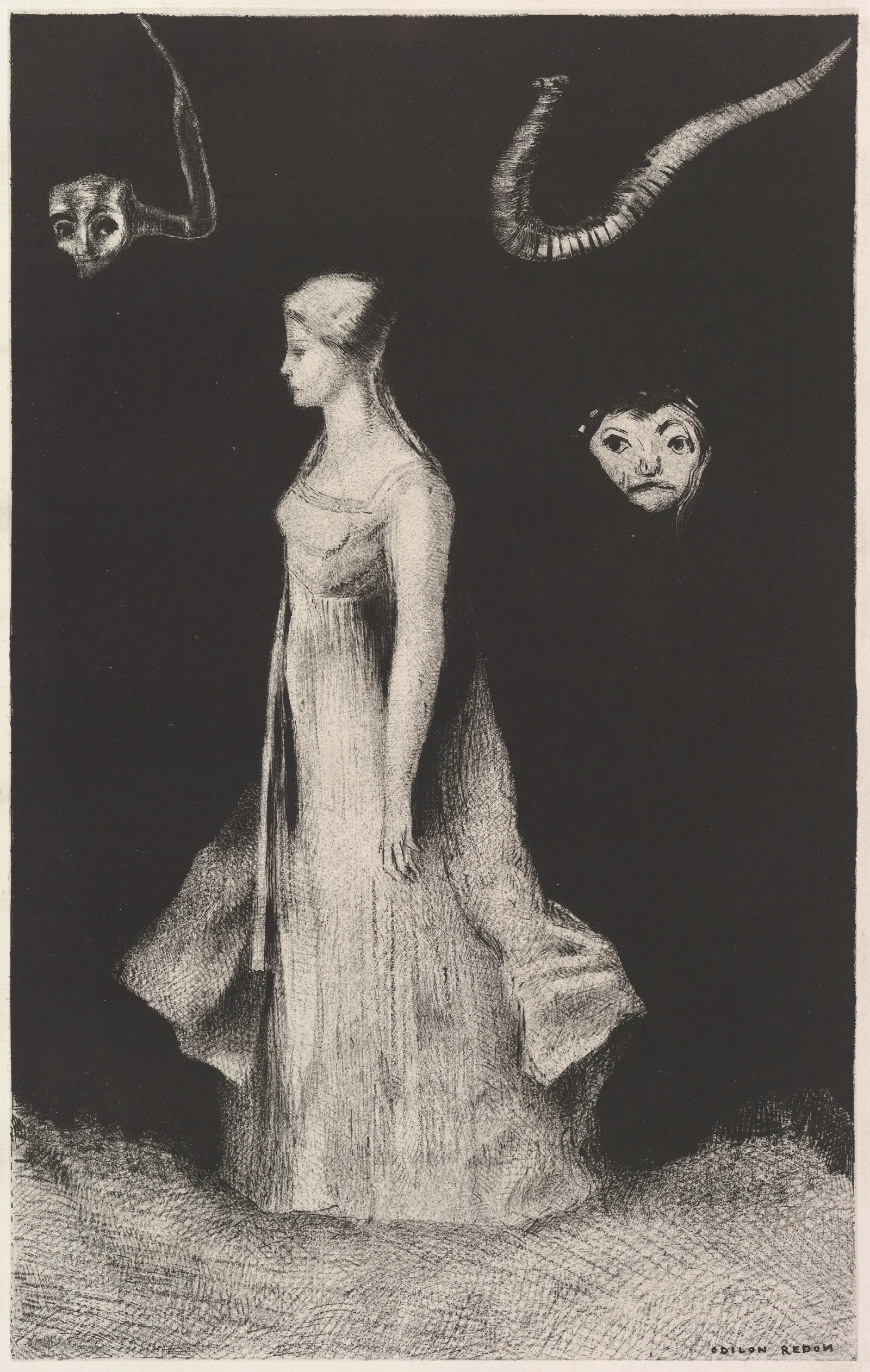Haunting Wall Art by Odilon Redon - Canvas Print
