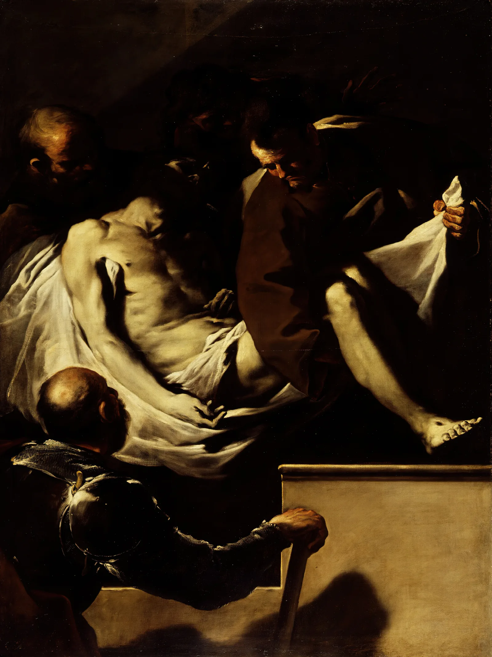 Entombment Of Christ 3 Wall Art by Luca Giordano - Canvas Print