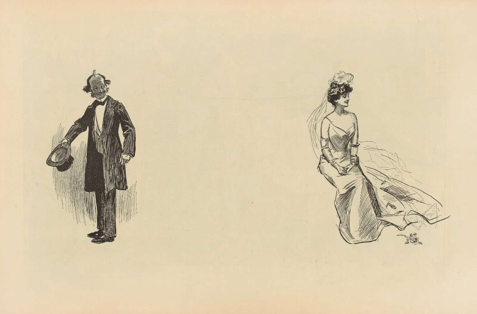 Illustration 268 by Charles Dana Gibson Wall Art by Charles Dana Gibson - Canvas Print