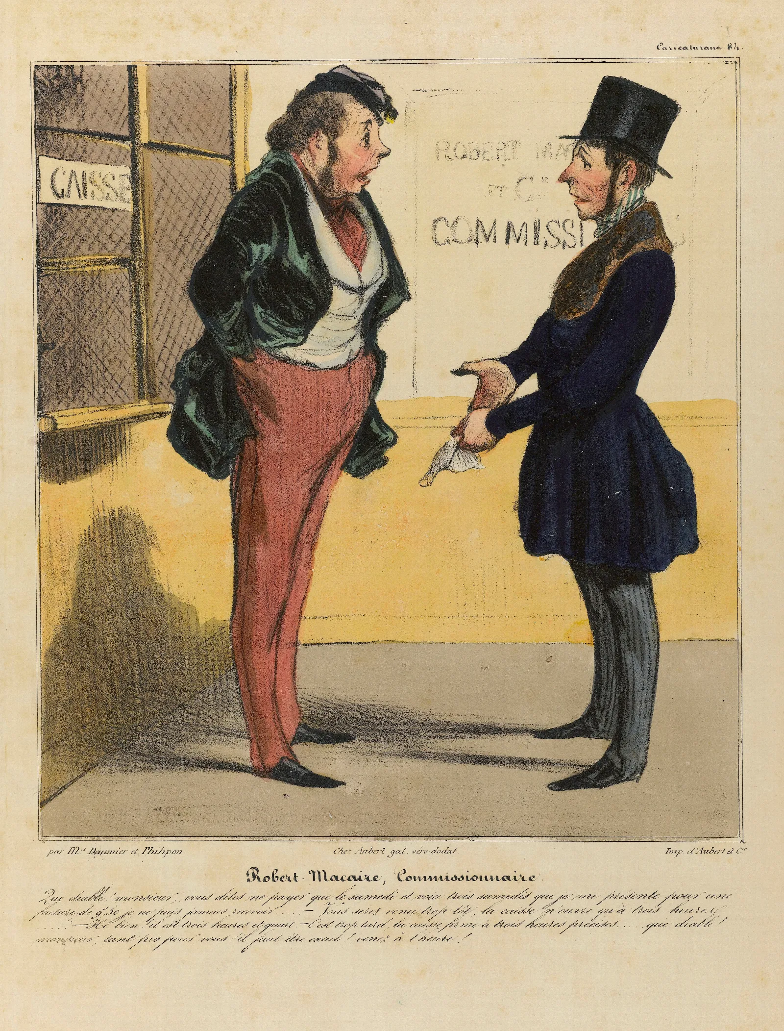 Robert Macaire Commissionnaire Wall Art by Honoré Daumier - Canvas Print