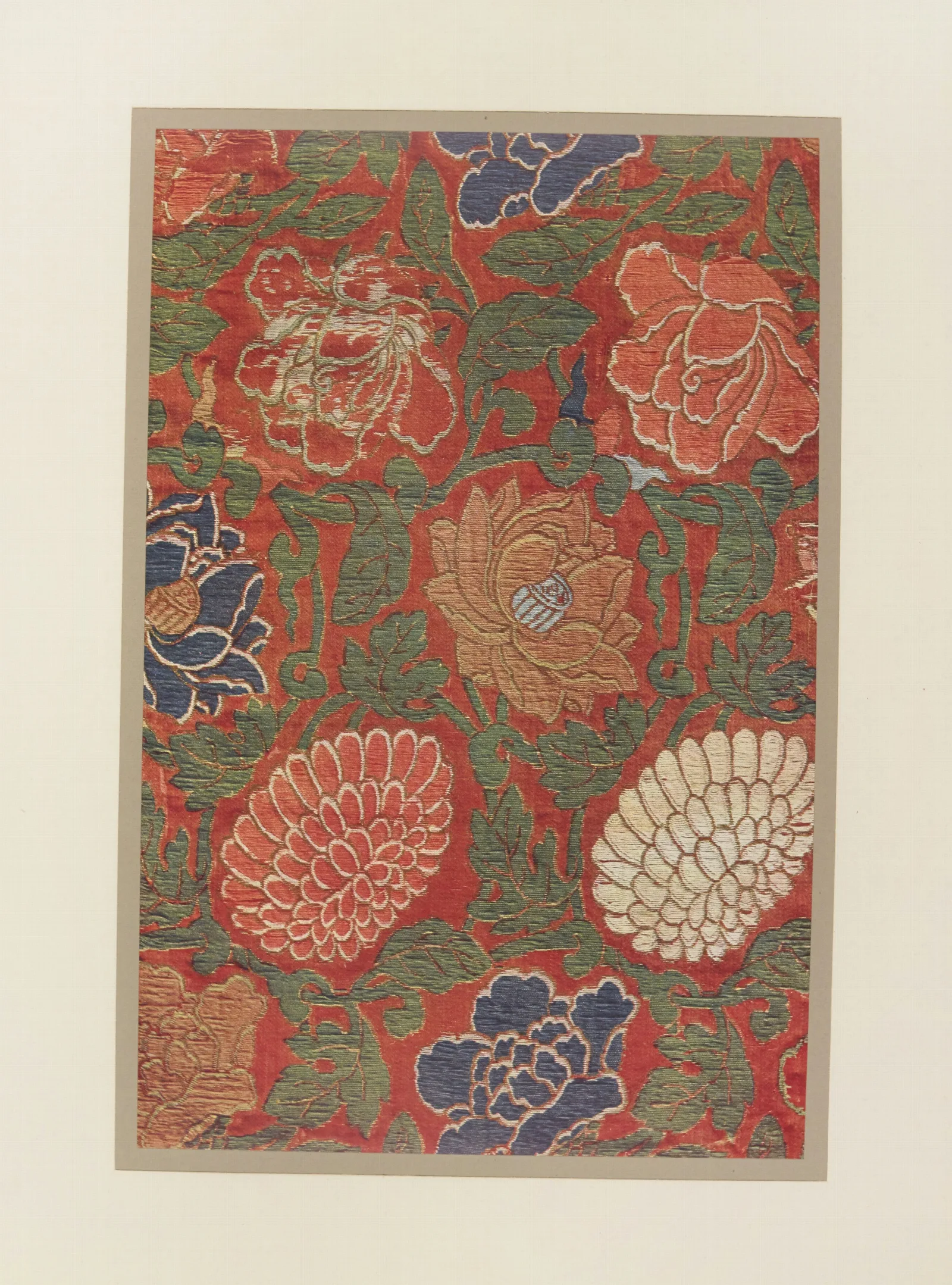 Chrysanthemes Lotus Et Pivoines Wall Art by Maurice Pillard Verneuil - Canvas Print