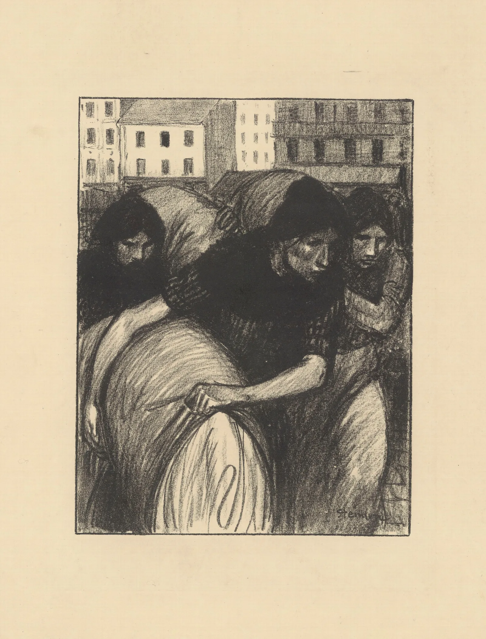 Laveuses 3 Wall Art by Théophile Alexandre Steinlen - Canvas Print