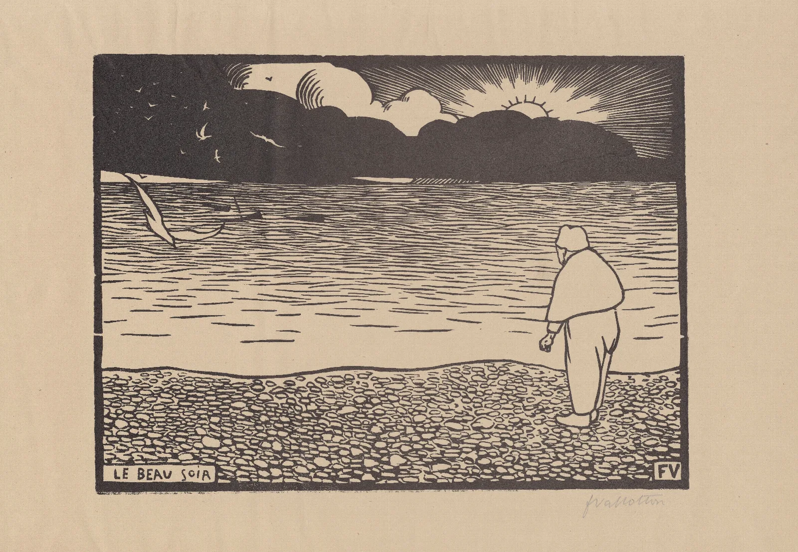Le Beau Soir Wall Art by Félix Vallotton - Canvas Print