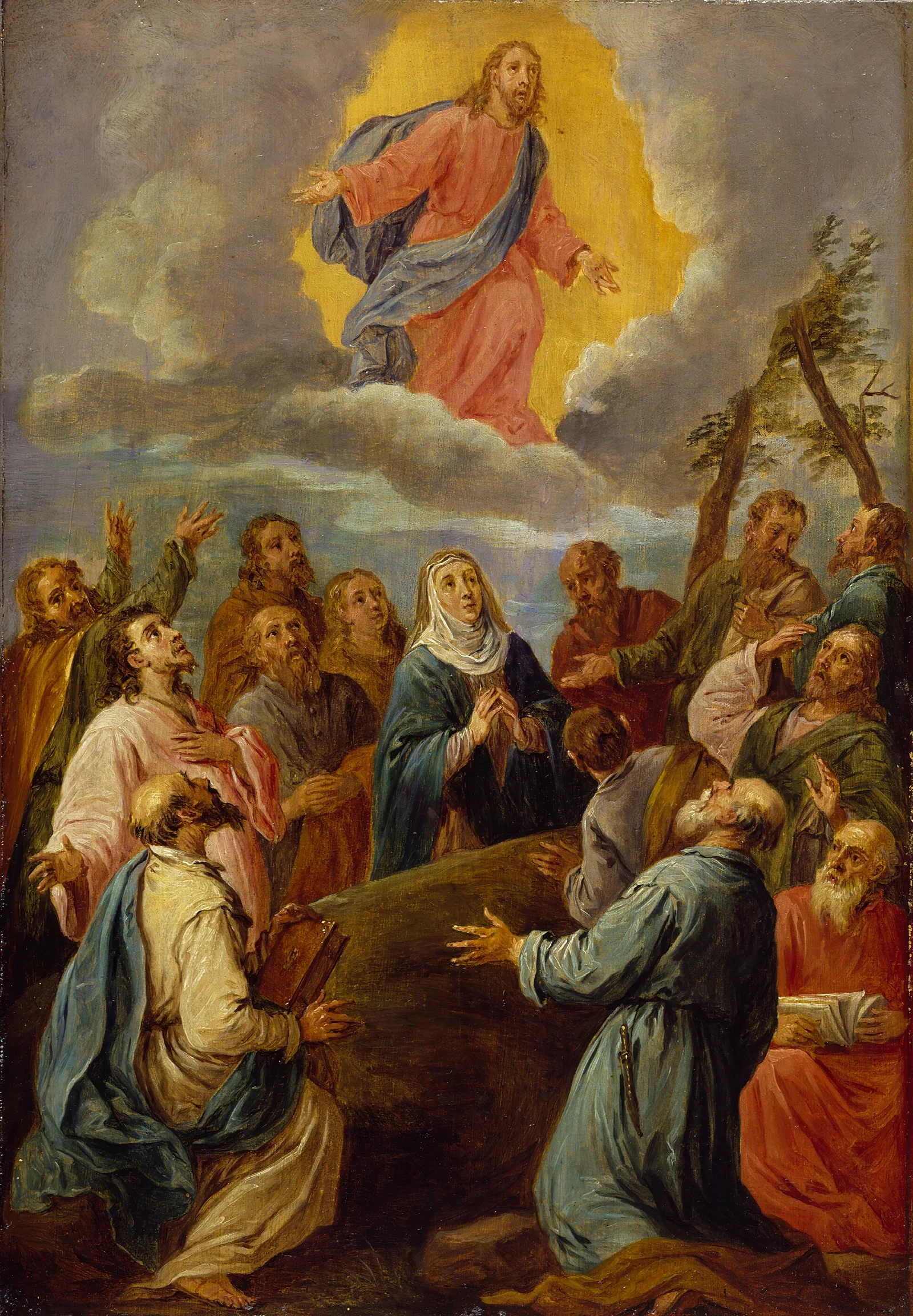 The Ascension After Leandro Bassano Wall Art by David Teniers The Younger - Canvas Print