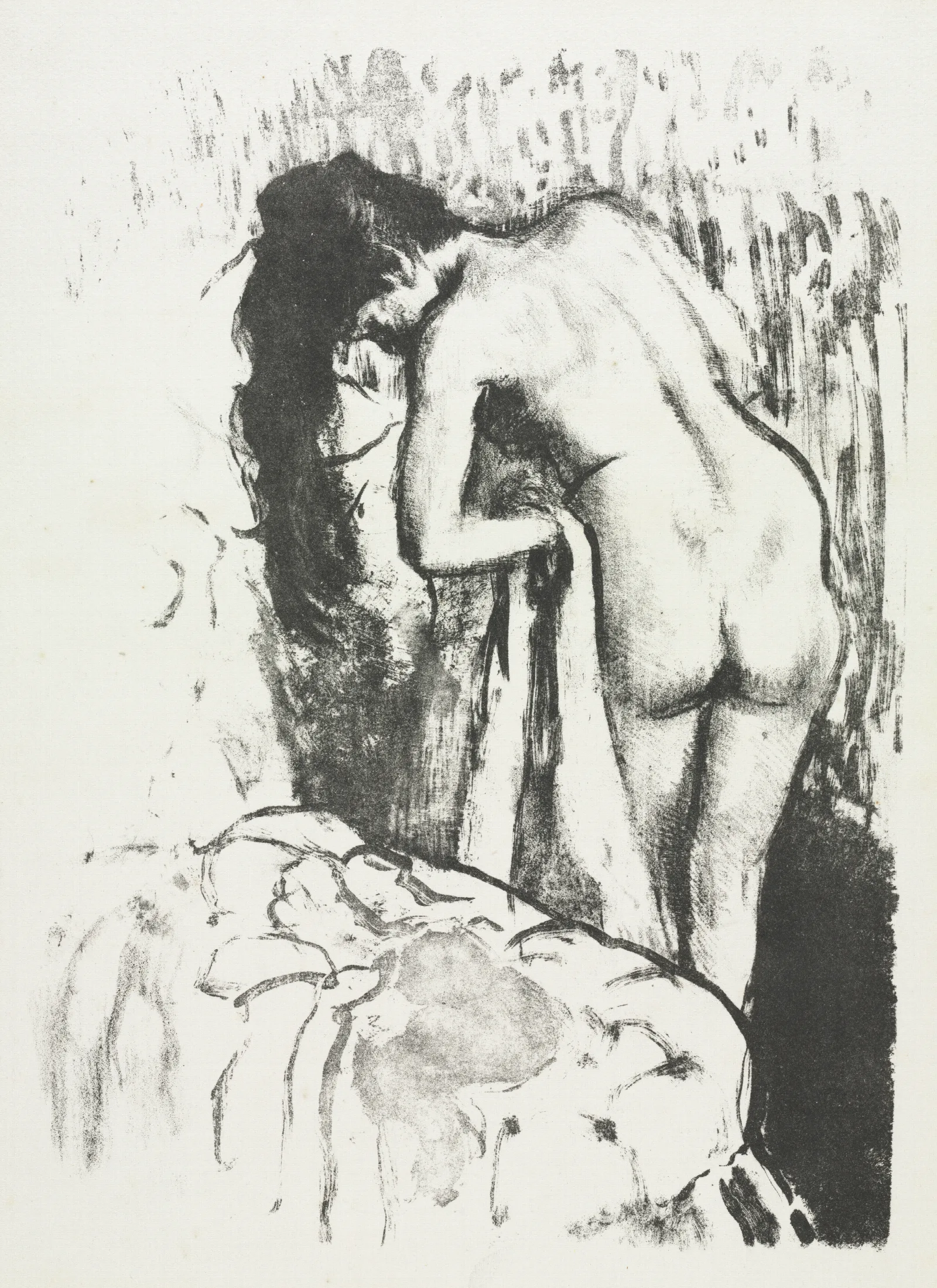 Nude Woman Standing Drying Herself 2 Wall Art by Edgar Degas - Canvas Print