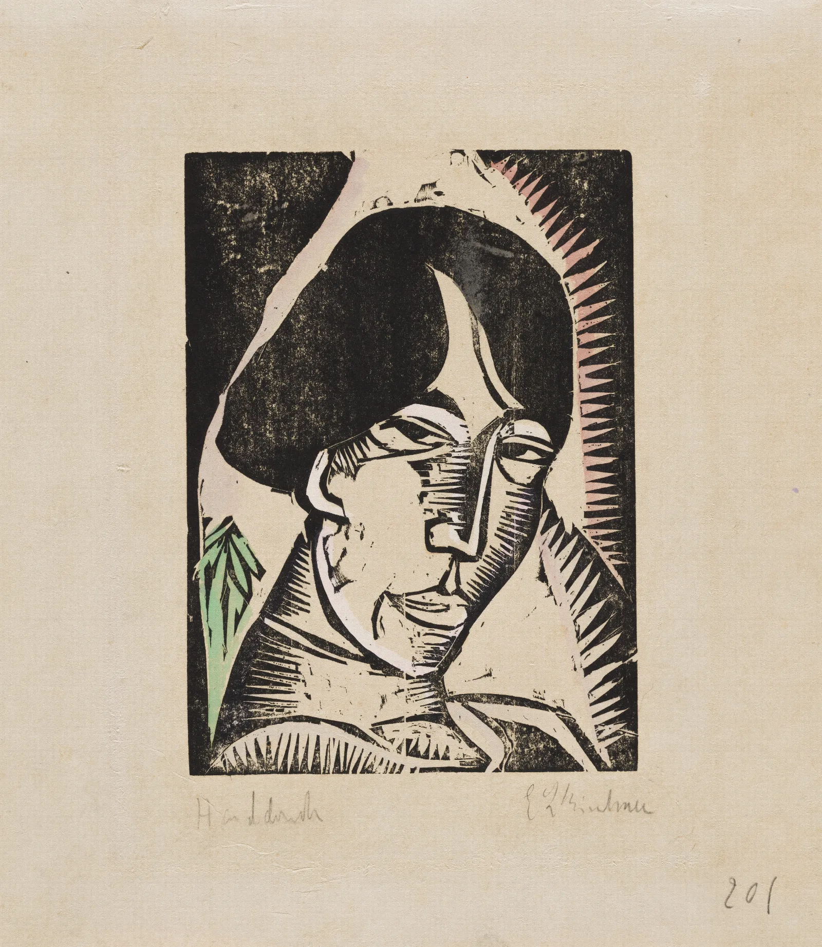 Head Of Erna Wall Art by Ernst Ludwig Kirchner - Canvas Print