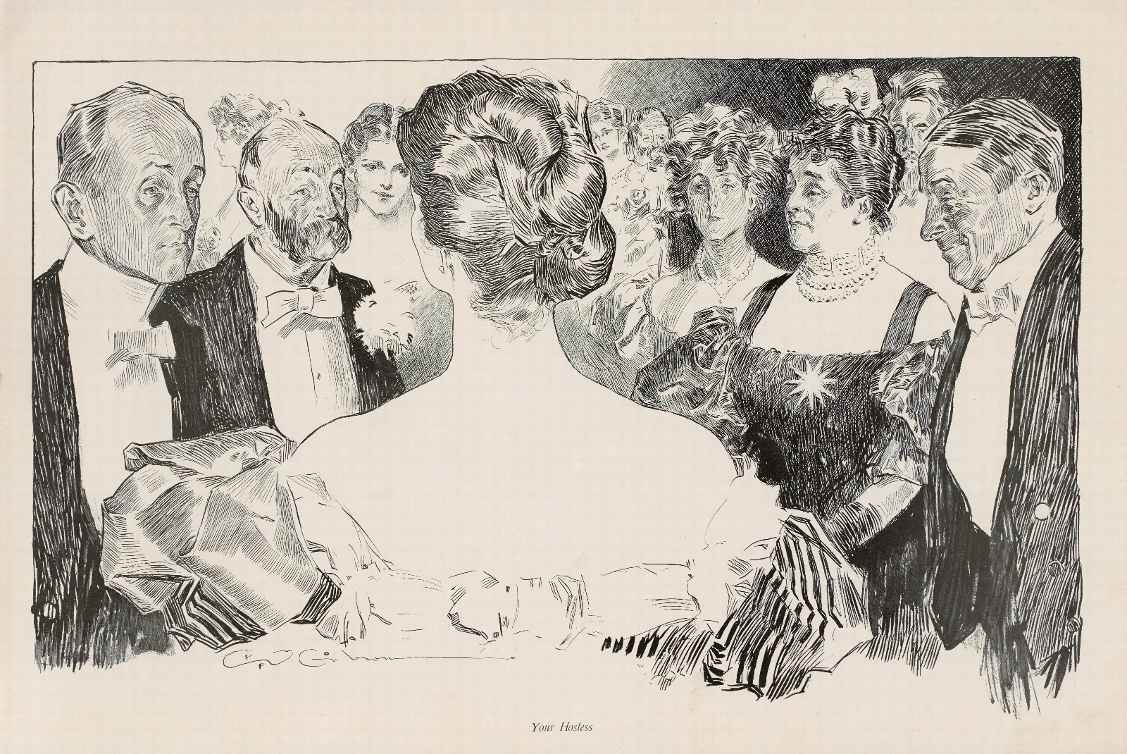 Your Hostess Wall Art by Charles Dana Gibson - Canvas Print