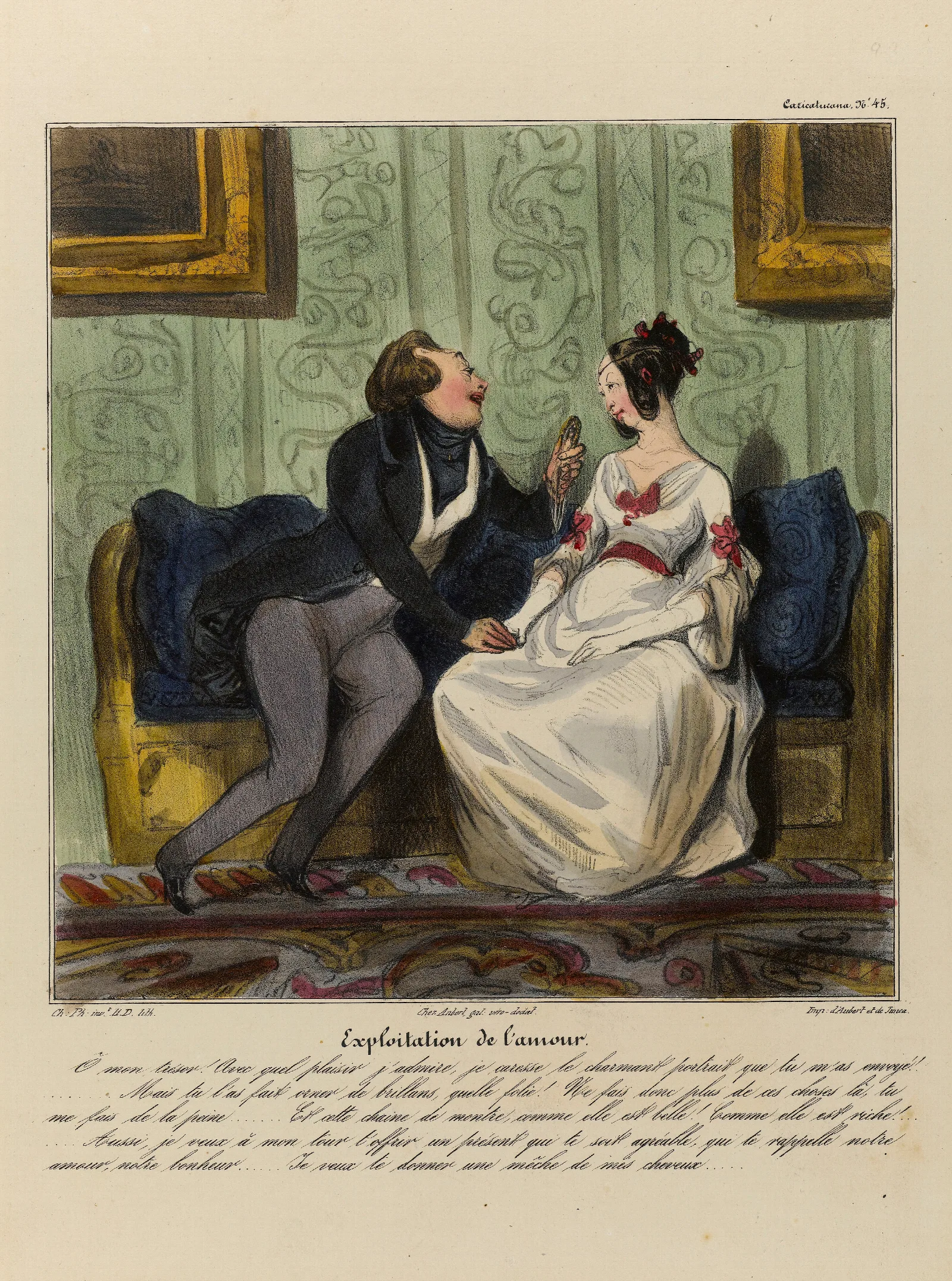 Exploitation De Lamour Wall Art by Honoré Daumier - Canvas Print
