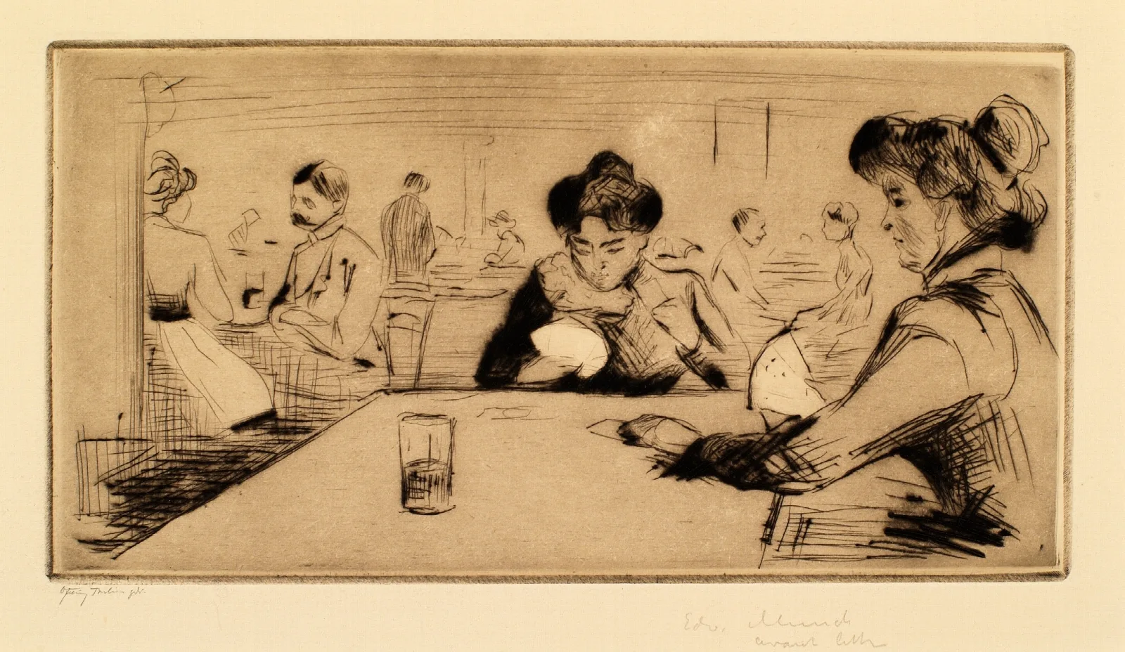 Hopfenblute Female Card Player Wall Art by Edvard Munch - Canvas Print