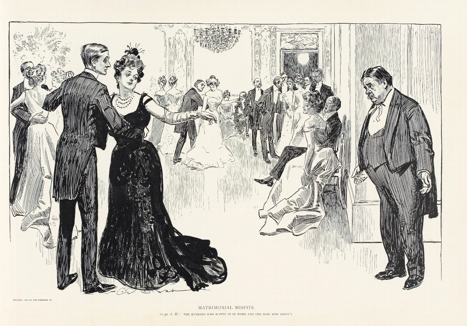 Matrimonial Misfits Wall Art by Charles Dana Gibson - Canvas Print