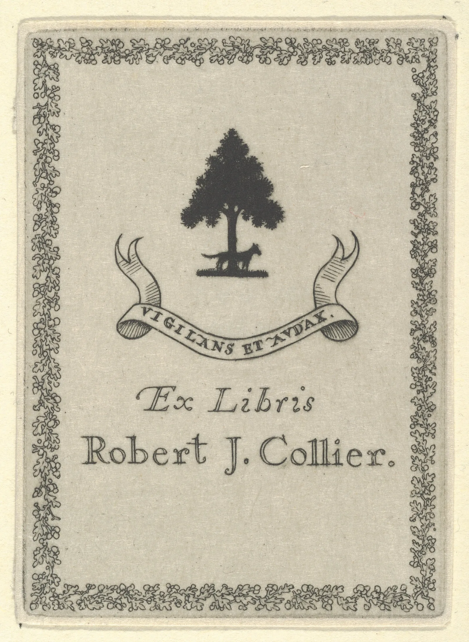 Ex Libris Robert J Collier Wall Art by Ernest Haskell - Canvas Print