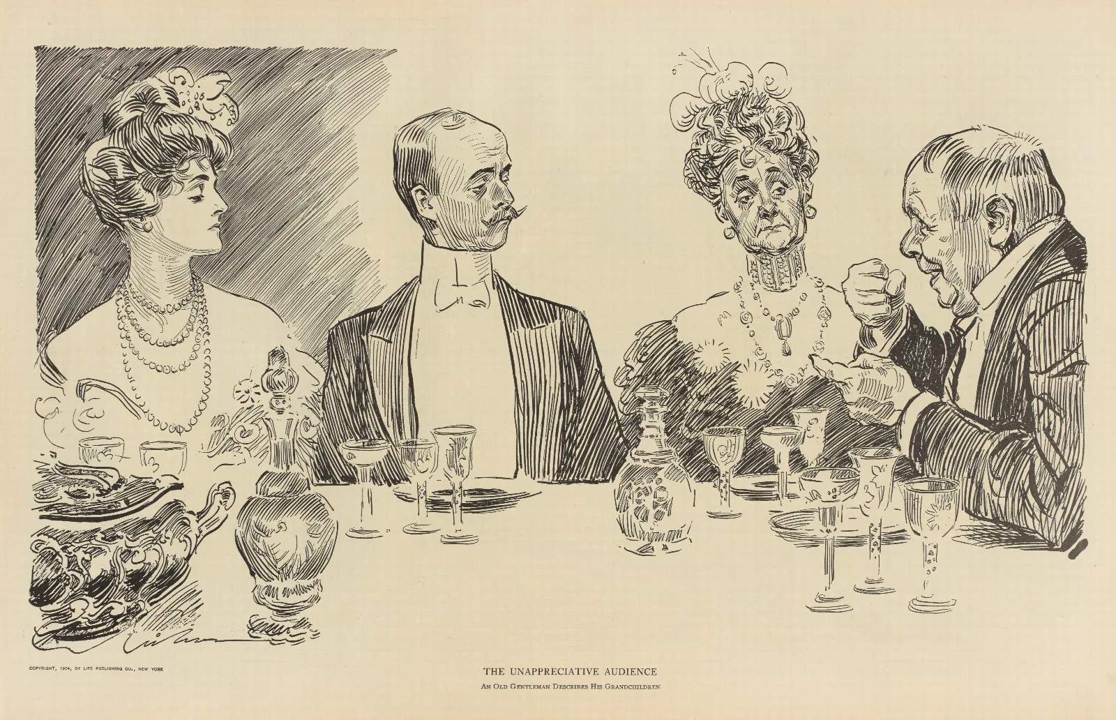 The Unappreciative Audience Wall Art by Charles Dana Gibson - Canvas Print