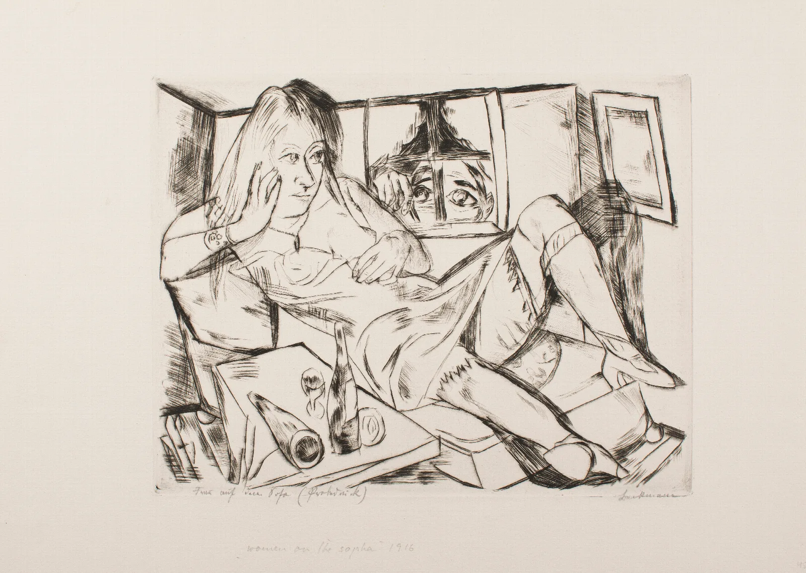 Woman At Night Wall Art by Max Beckmann - Canvas Print