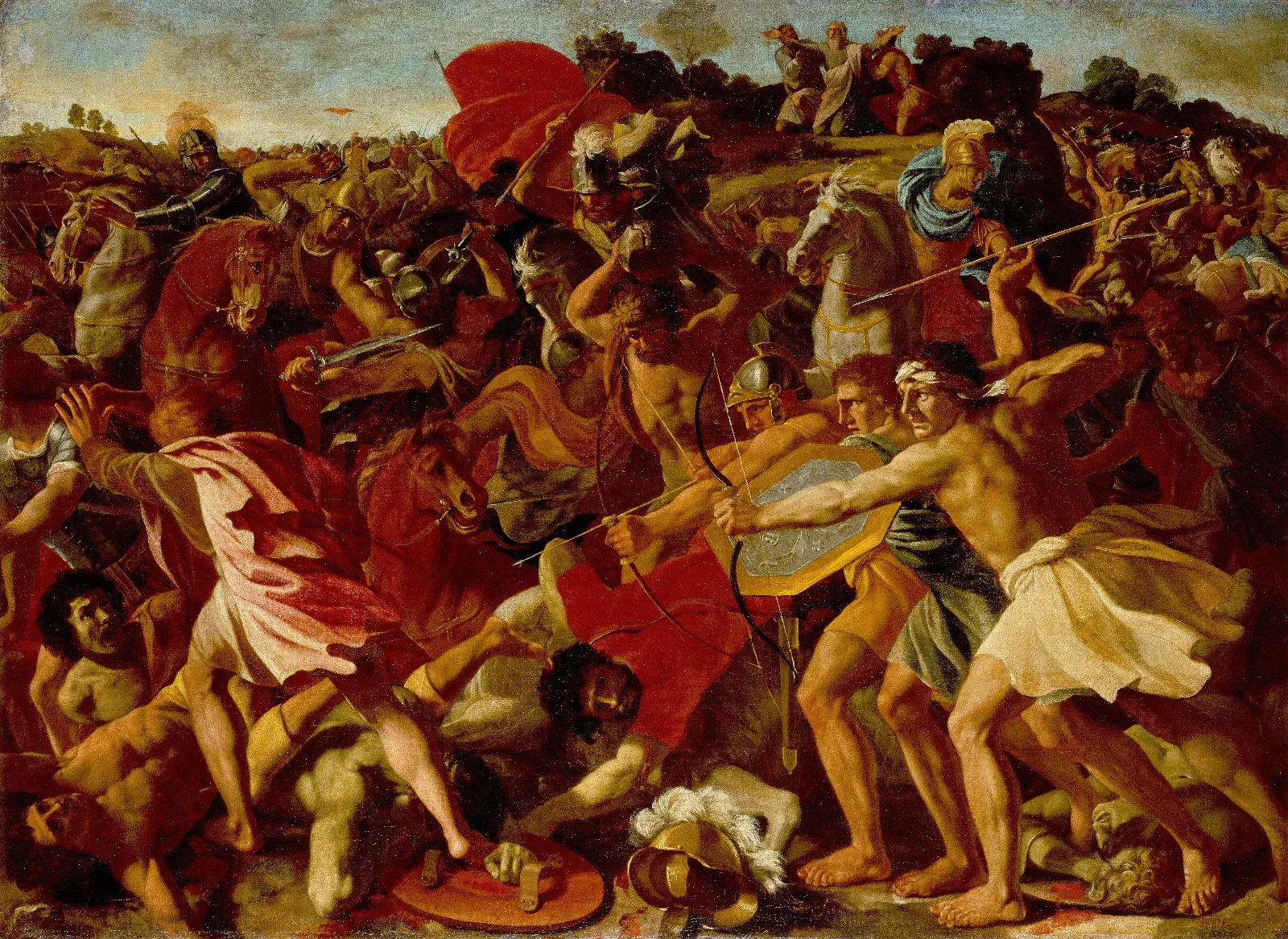 The Victory Of Joshua Over The Amalekites Wall Art by Nicolas Poussin - Canvas Print