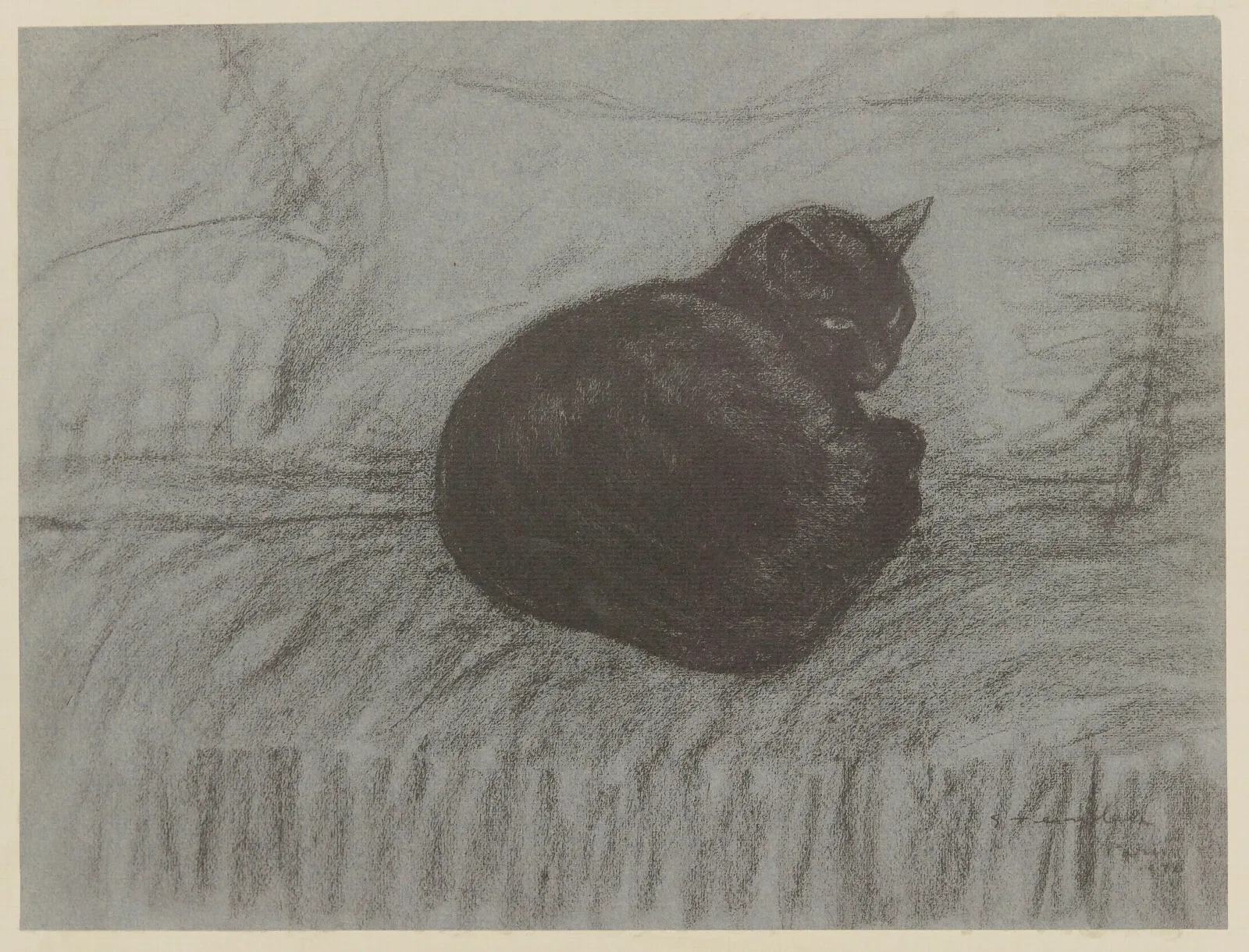 Steinlen Chats Et Autres Betes Wall Art by Théophile Alexandre Steinlen - Canvas Print