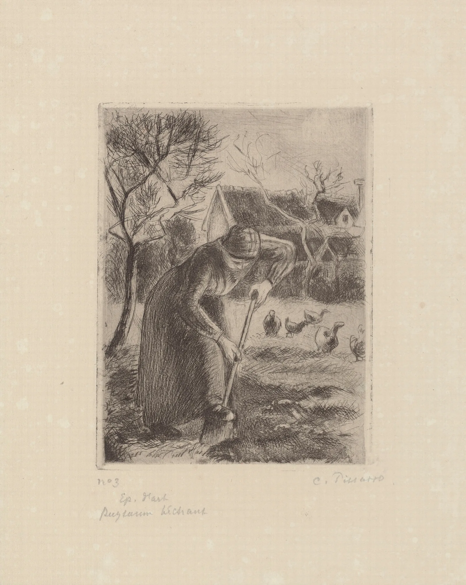 Paysanne Bechant Wall Art by Camille Pissarro - Canvas Print