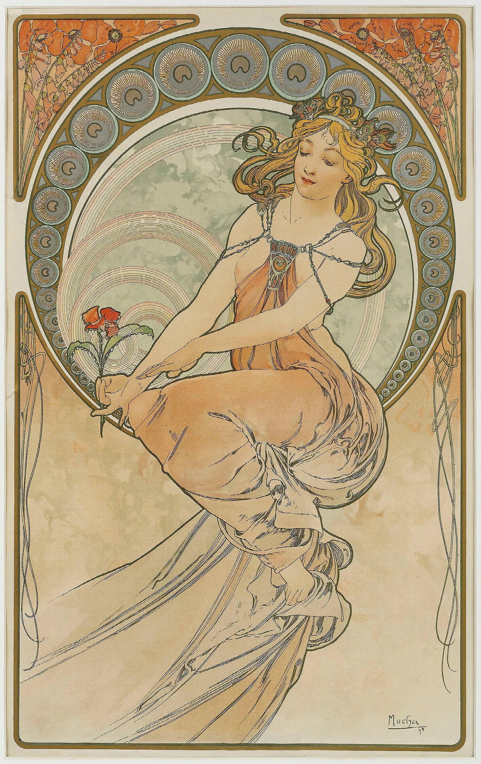 The Arts 3 Wall Art by Alphonse Mucha - Canvas Print