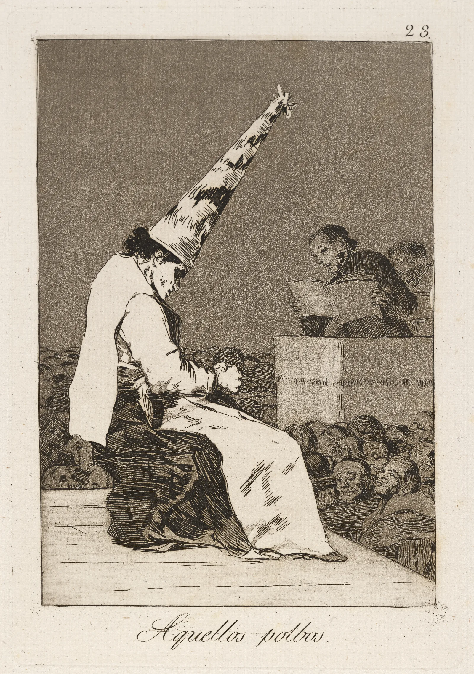 Aquellos Polbos Those Specks Of Dust Wall Art by Francisco de Goya - Canvas Print