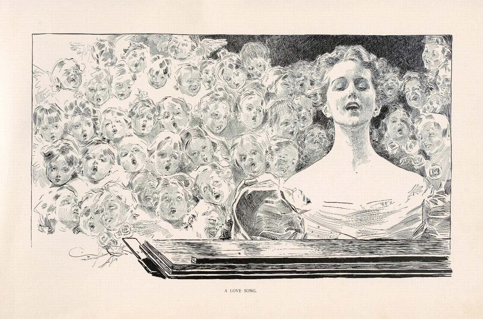A Love Song Wall Art by Charles Dana Gibson - Canvas Print