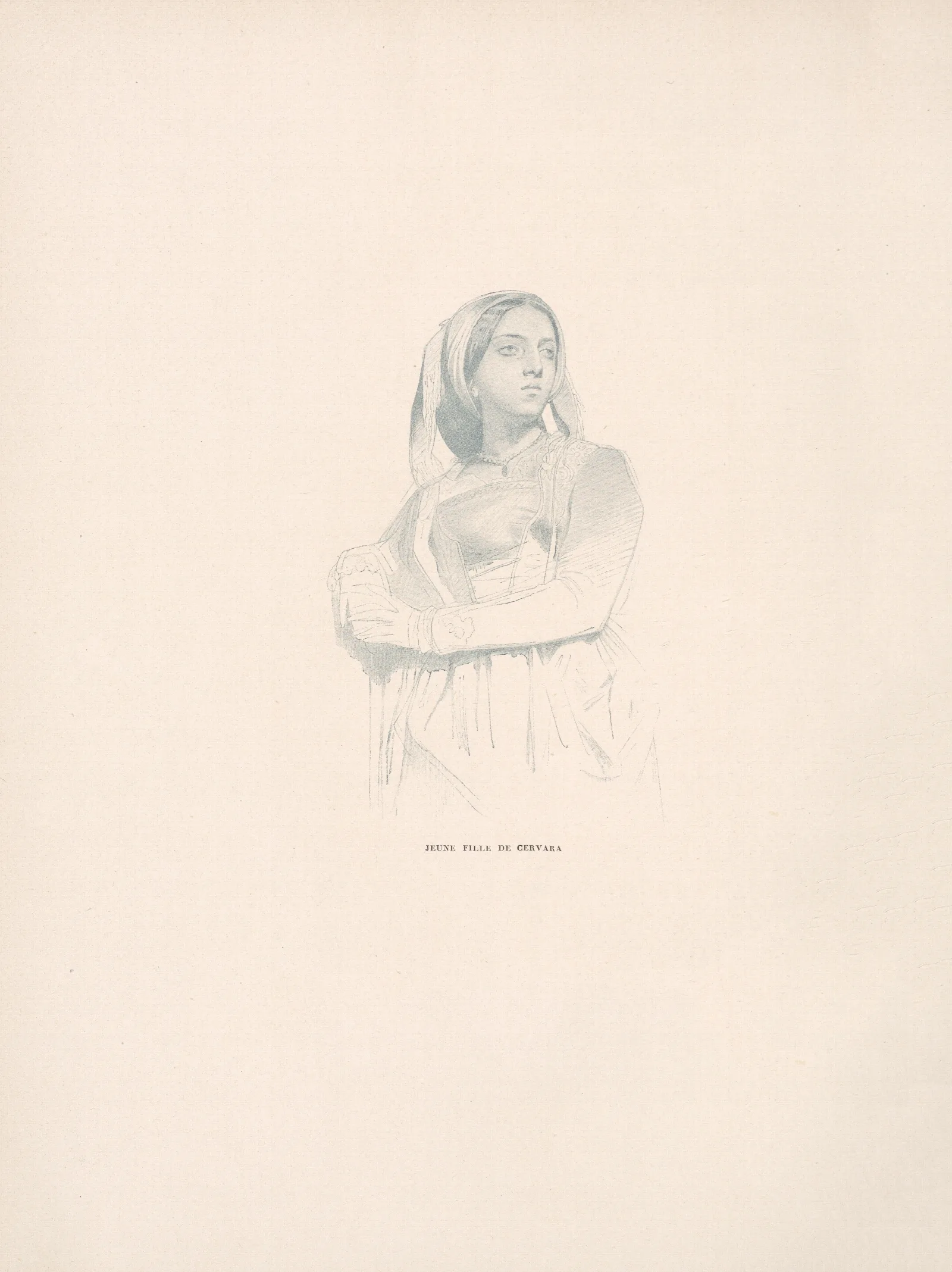 Jeune Fille De Cervara Wall Art by William Bouguereau - Canvas Print