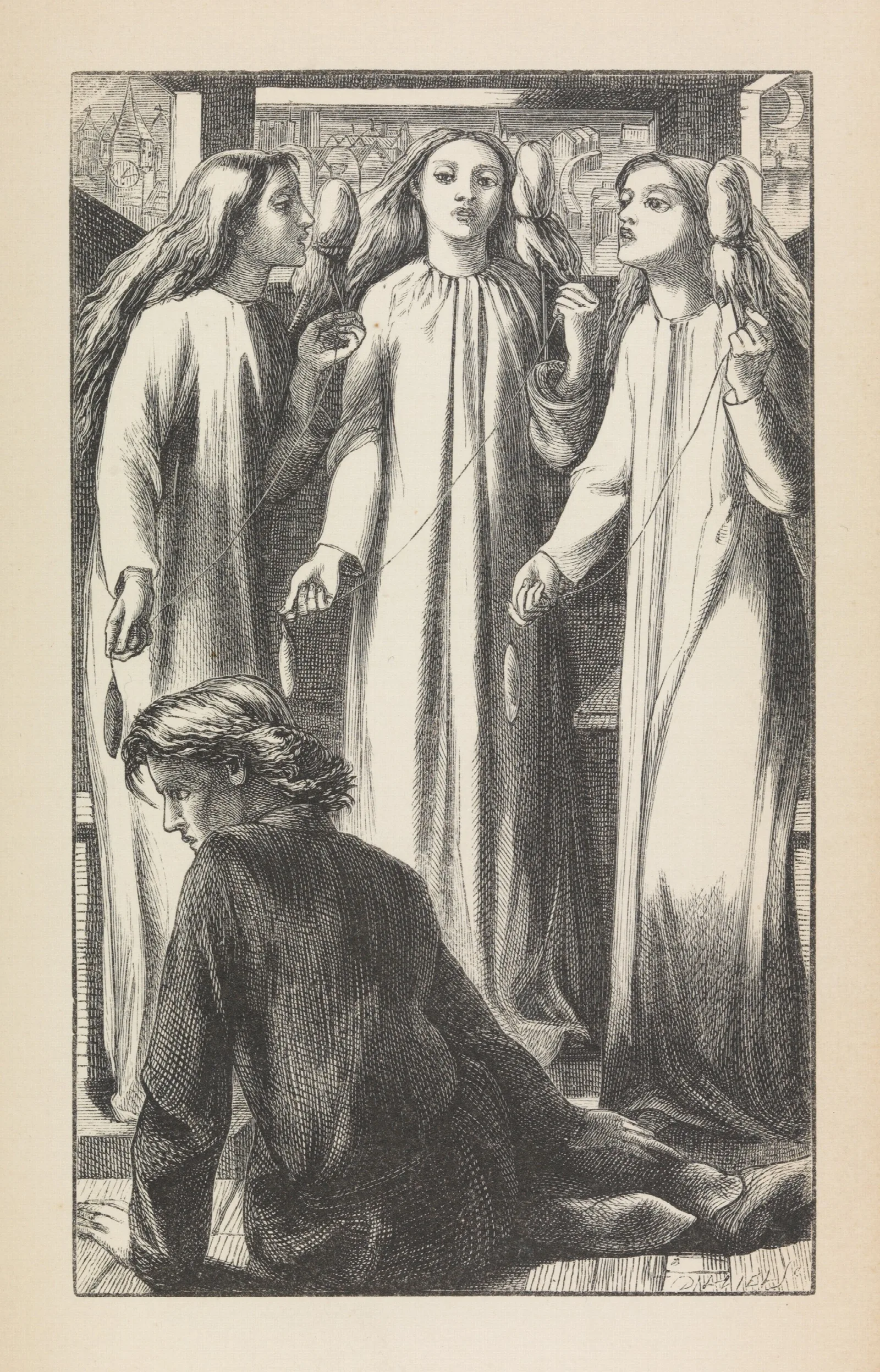The Music Master Wall Art by Dante Gabriel Rossetti - Canvas Print