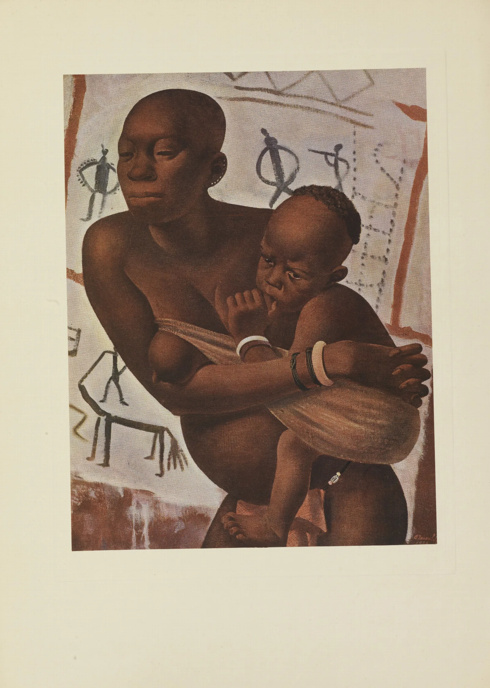 Femme Banda Avec Son Enfant Wall Art by Alexandre Jacovleff - Canvas Print