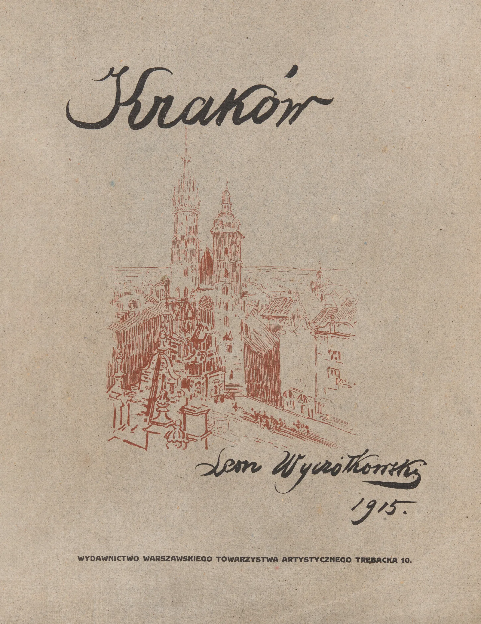 Krakow 1915 Cover Wall Art by Leon Wyczółkowski - Canvas Print