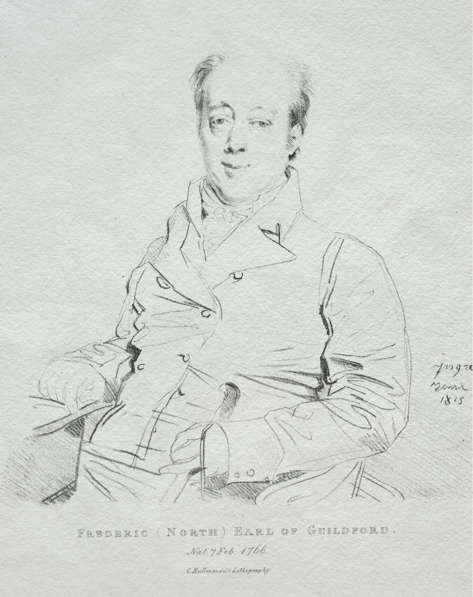 Frederic 5th Earl Of Guilford Wall Art by Jean Auguste Dominique Ingres - Canvas Print